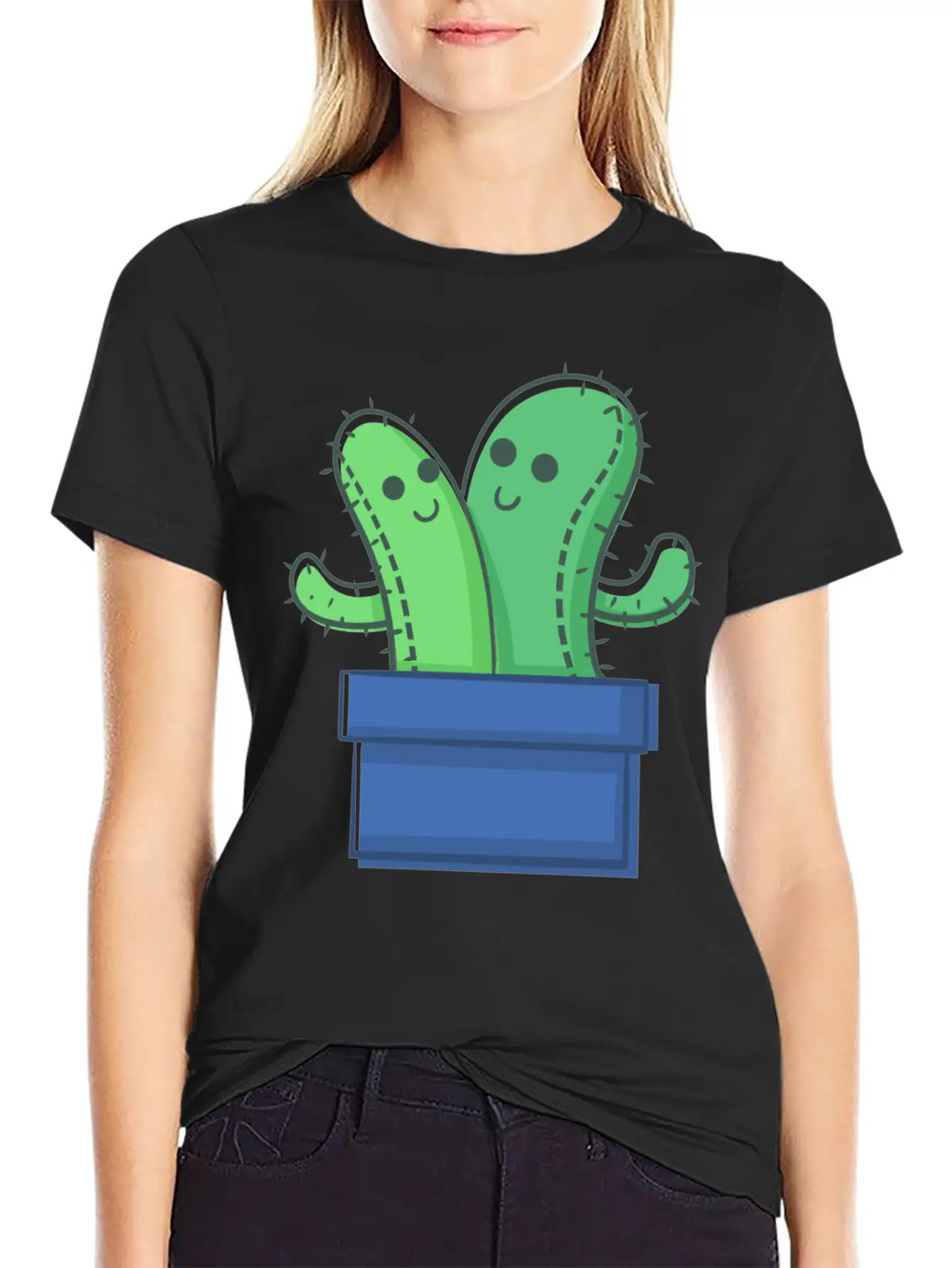 Cactus Family The Twins Timeless Short Sleeve Tee – Comfy And Minimalist Design