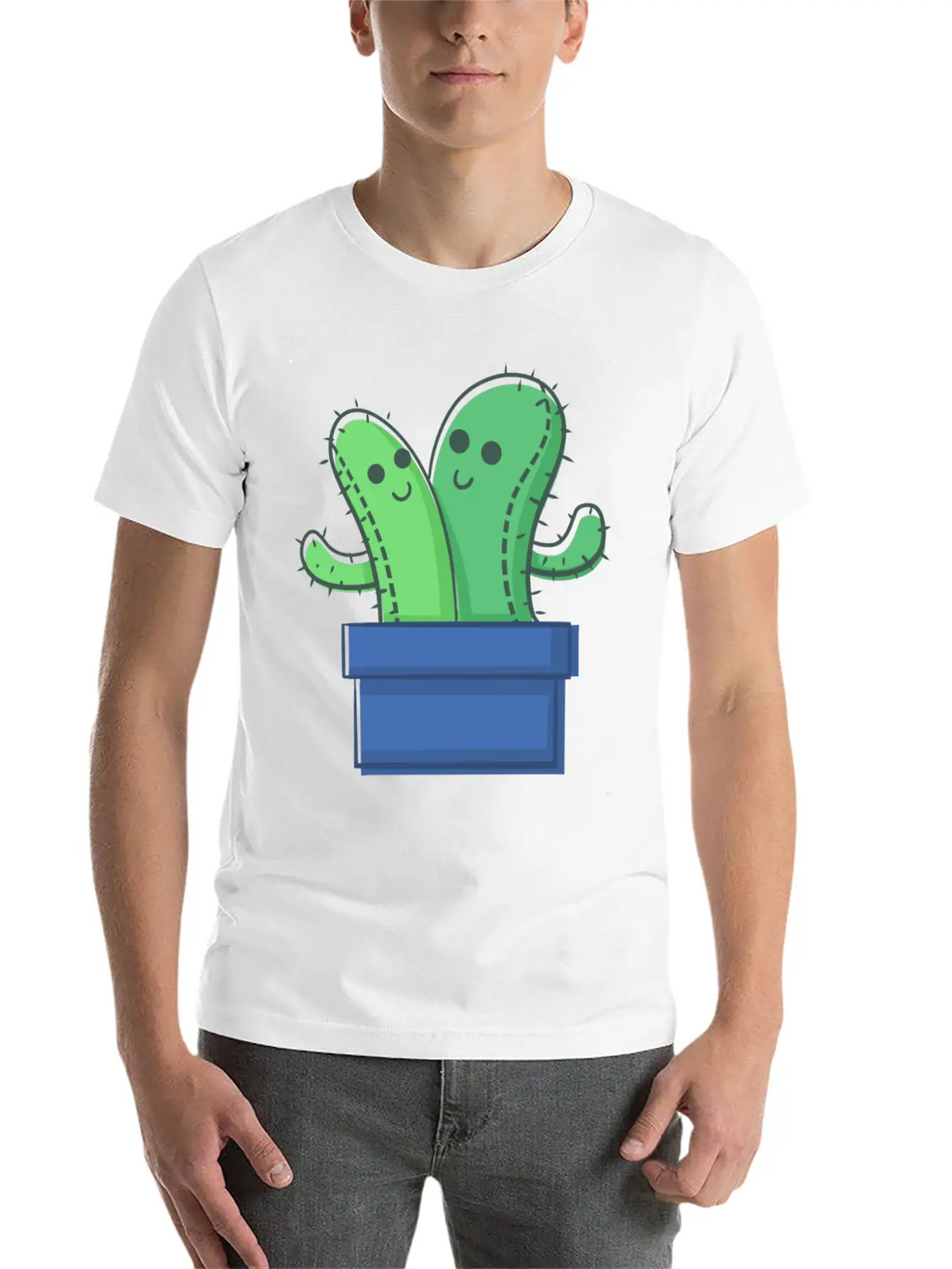 Cactus Family The Twins Timeless Short Sleeve Tee – Comfy And Minimalist Design