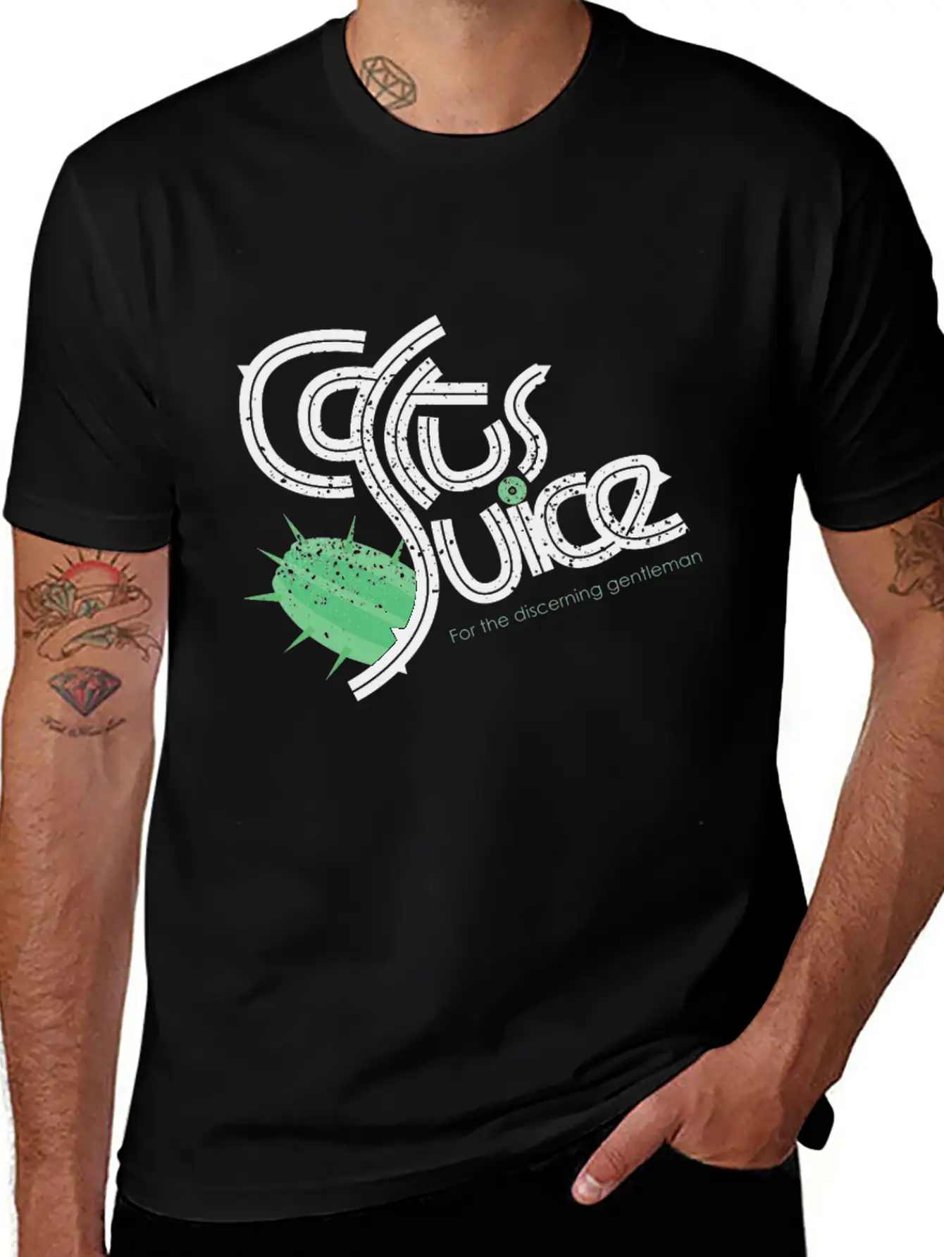Cactus Juice Logo Basic Graphic T-Shirt – Daily Comfort In Soft Cotton