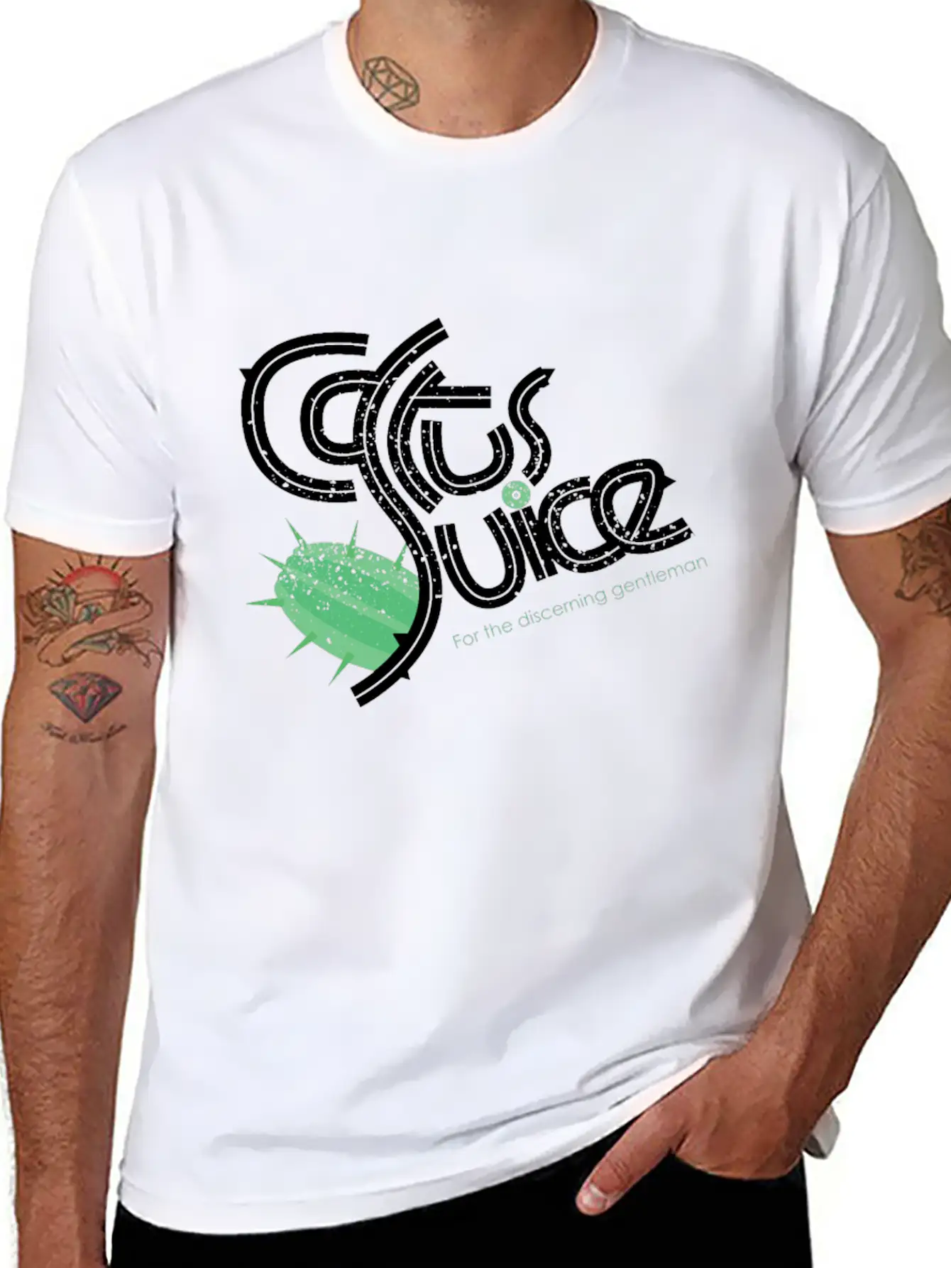 Cactus Juice Logo Basic Graphic T-Shirt – Daily Comfort In Soft Cotton