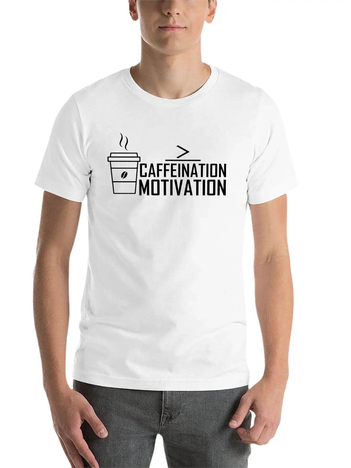 Caffeination Motivation Basic Graphic T-Shirt – Daily Comfort In Soft Cotton