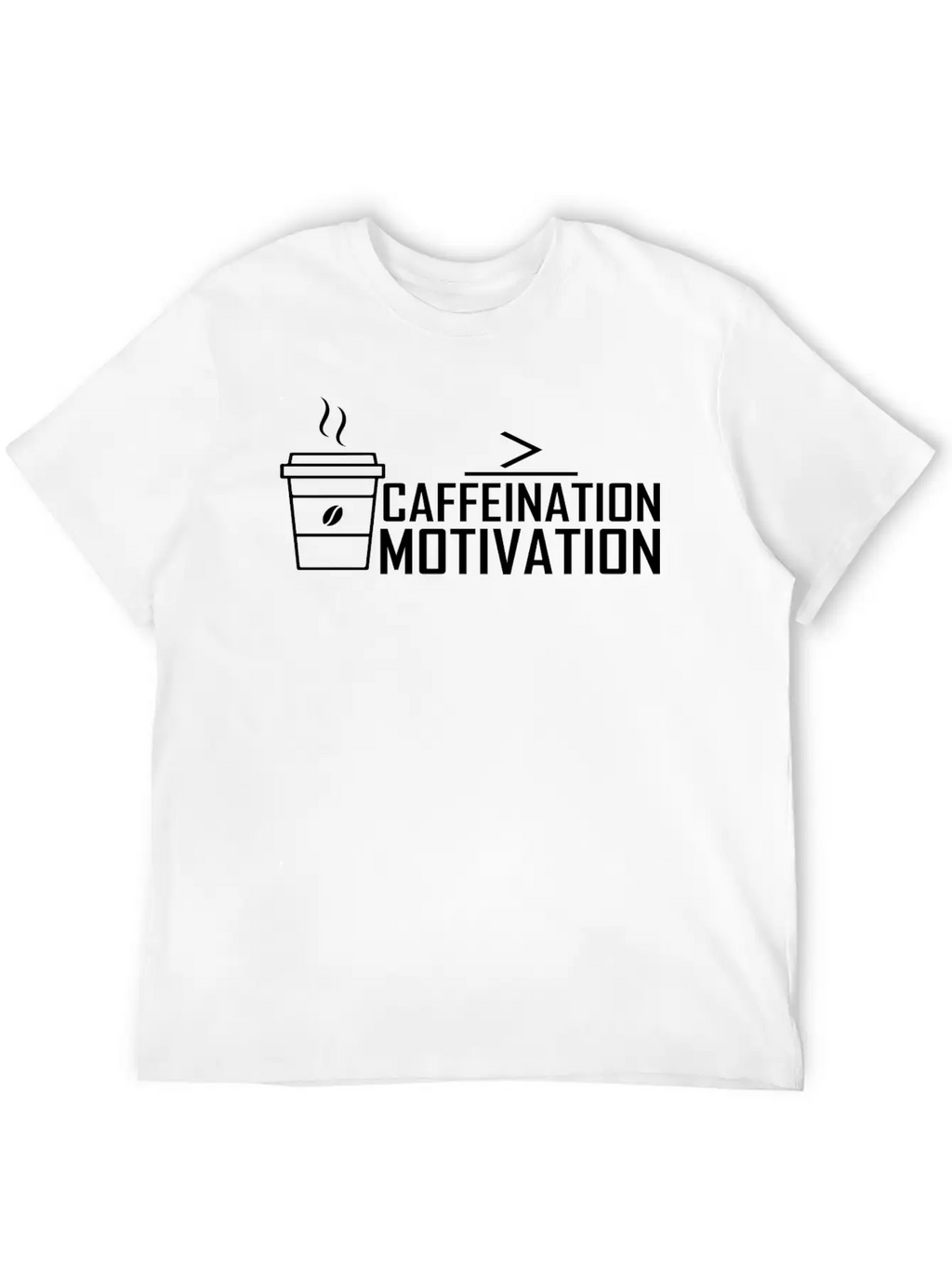 Caffeination Motivation Basic Graphic T-Shirt – Daily Comfort In Soft Cotton