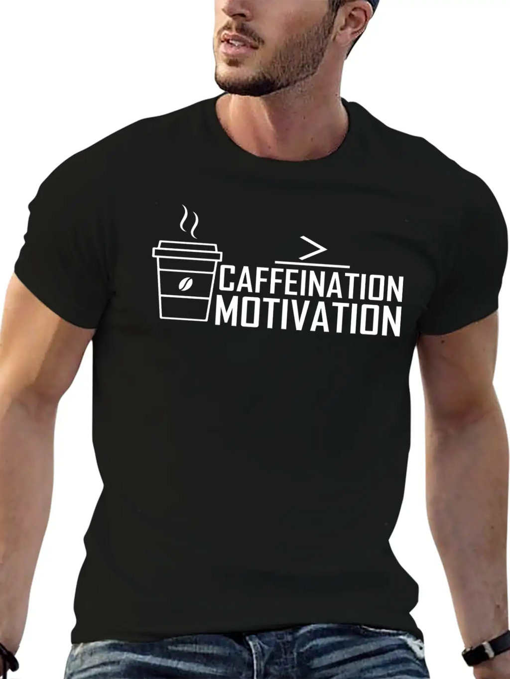 Caffeination Motivation Basic Graphic T-Shirt – Daily Comfort In Soft Cotton