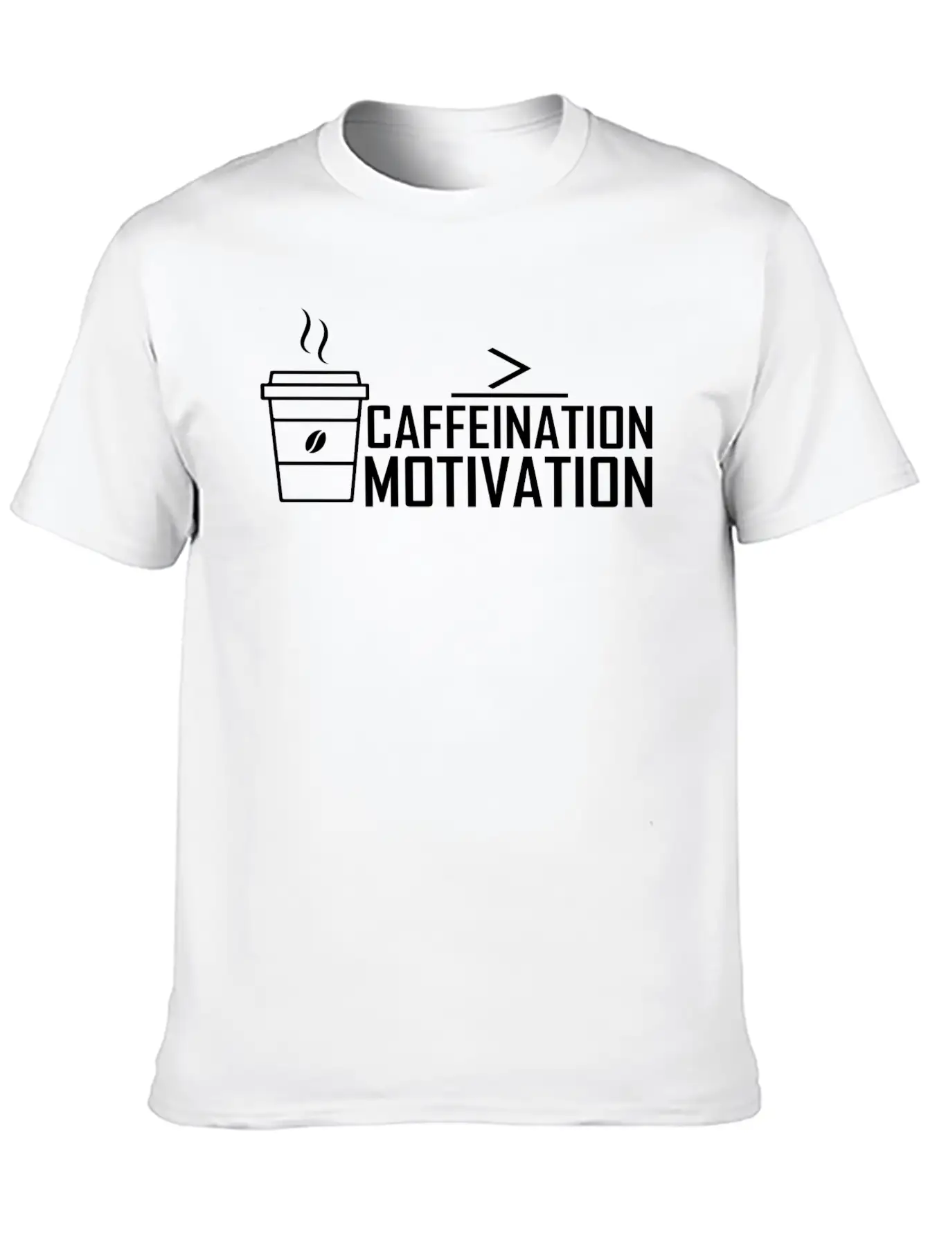 Caffeination Motivation Basic Graphic T-Shirt – Daily Comfort In Soft Cotton