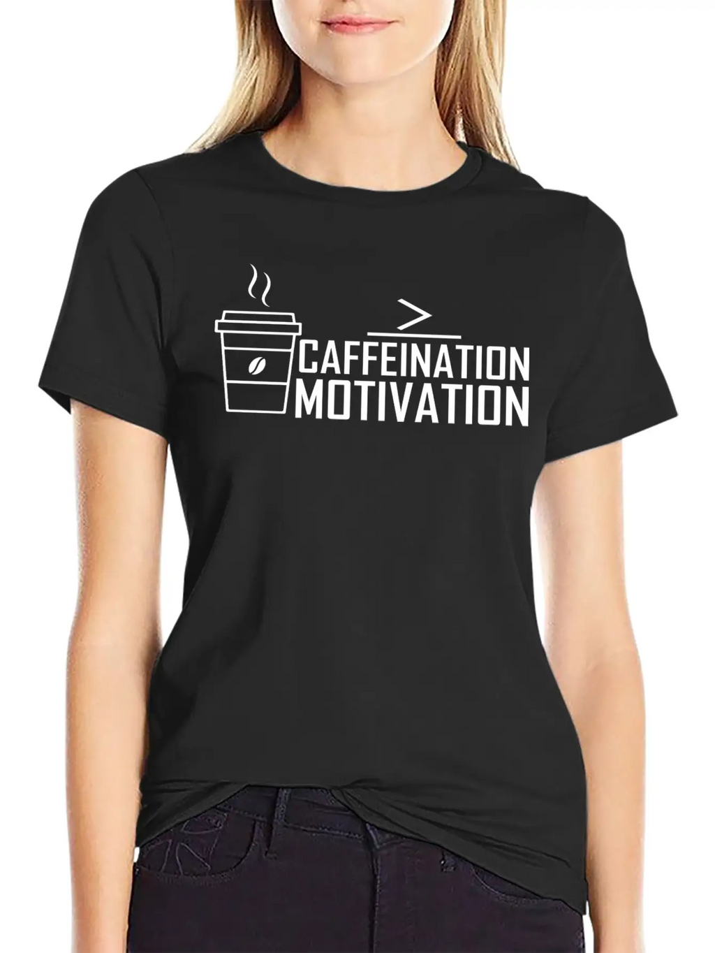 Caffeination Motivation Basic Graphic T-Shirt – Daily Comfort In Soft Cotton