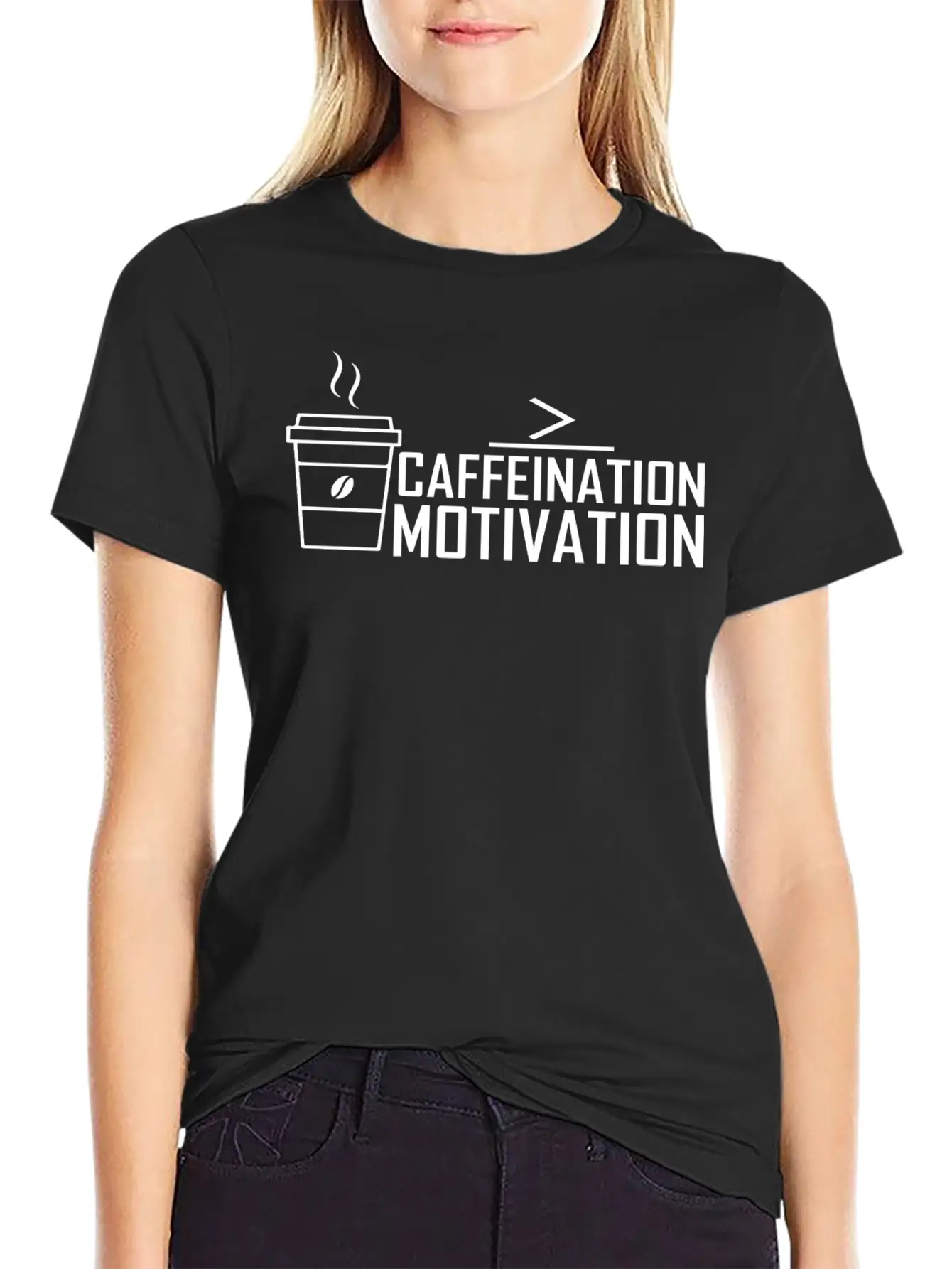 Caffeination Motivation Basic Graphic T-Shirt – Daily Comfort In Soft Cotton