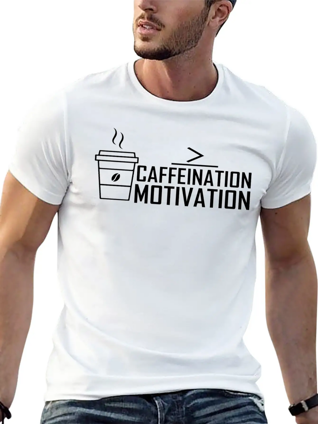 Caffeination Motivation Basic Graphic T-Shirt – Daily Comfort In Soft Cotton