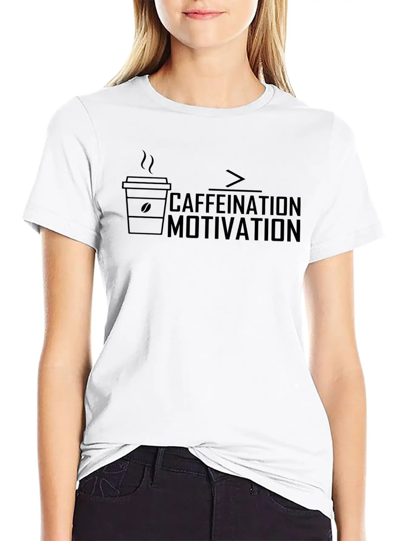 Caffeination Motivation Basic Graphic T-Shirt – Daily Comfort In Soft Cotton