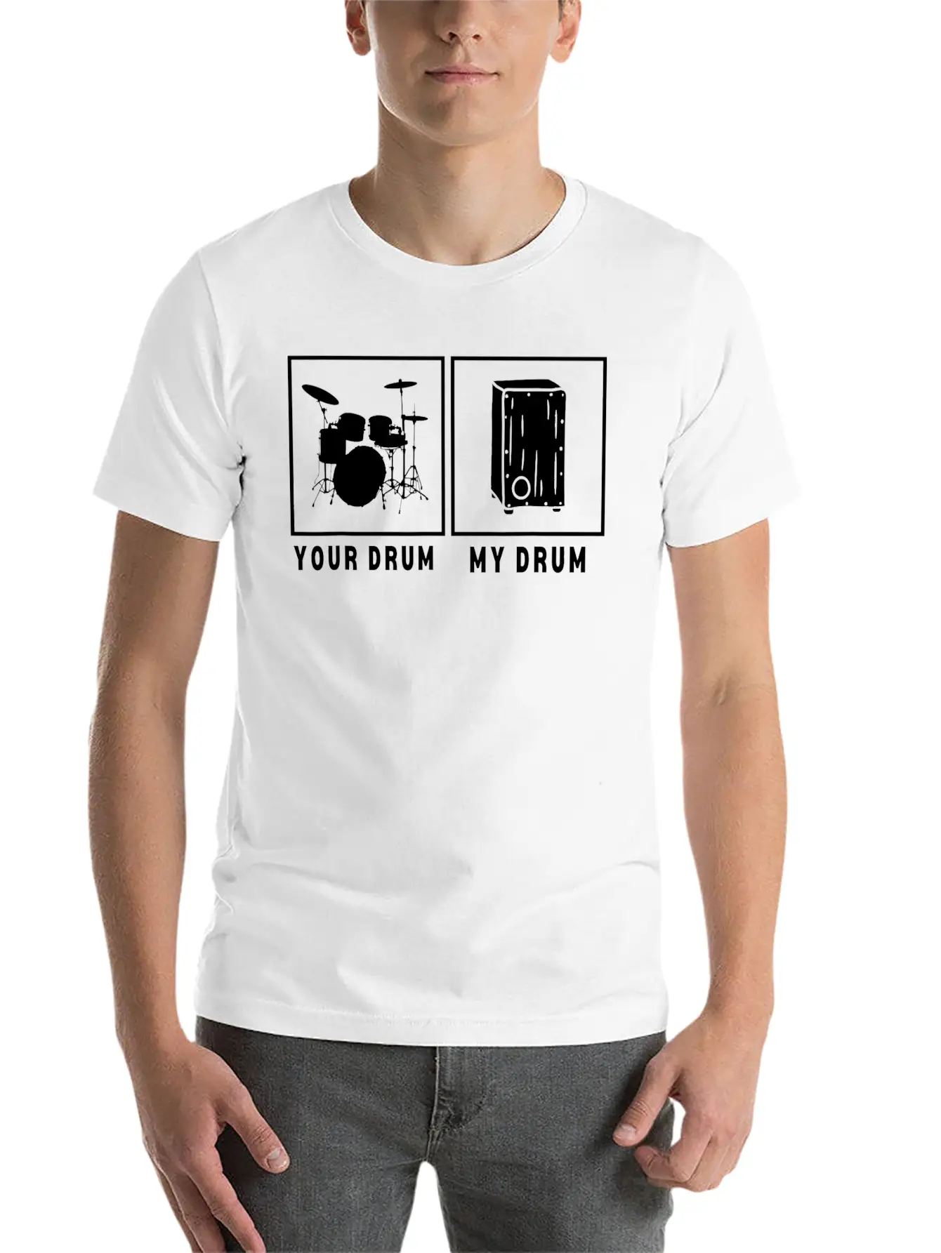 Cajon Box Drum Instrument Peruvian Cajon Basic Graphic T-Shirt – Daily Comfort In Soft Cotton