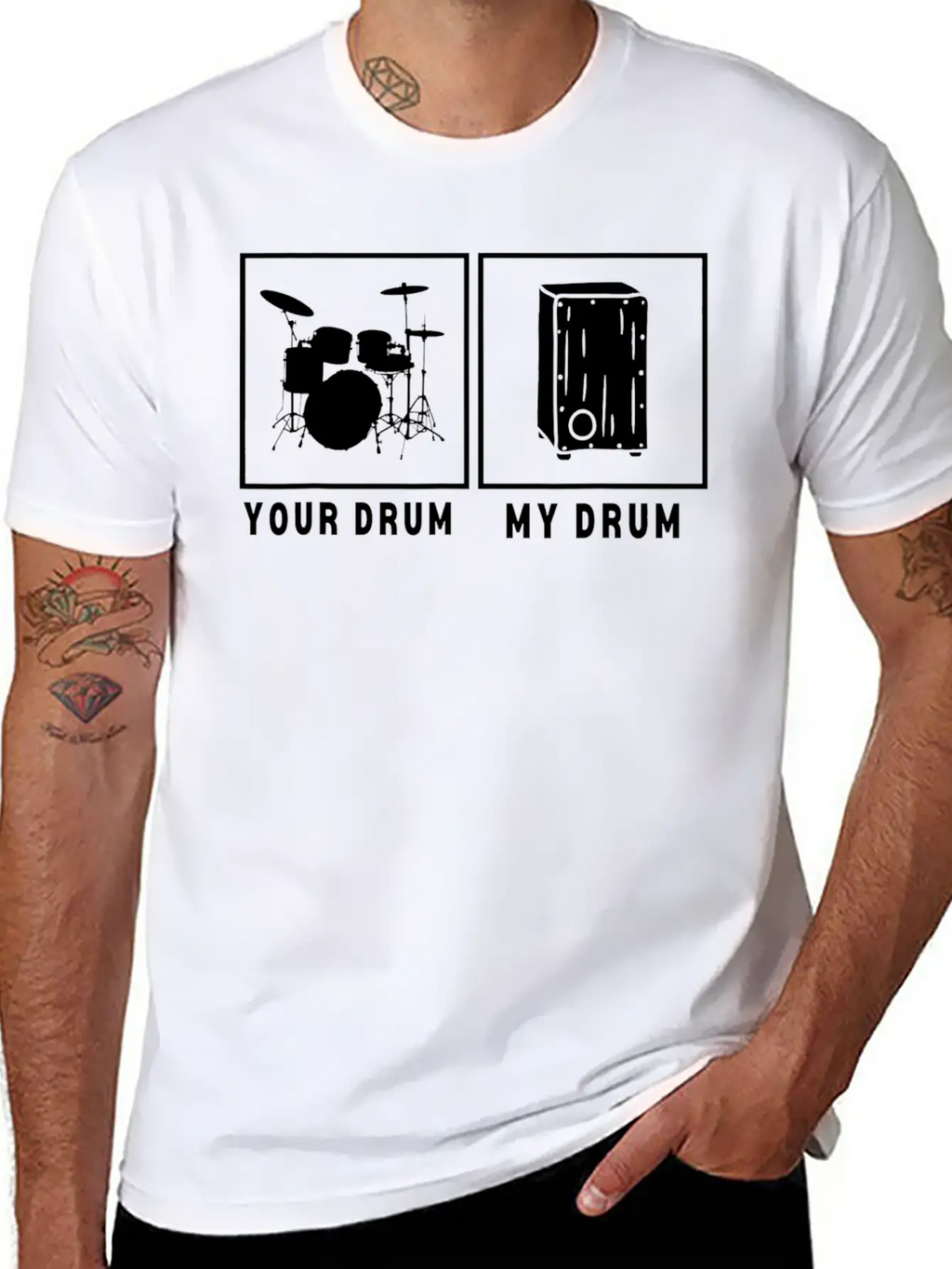Cajon Box Drum Instrument Peruvian Cajon Basic Graphic T-Shirt – Daily Comfort In Soft Cotton