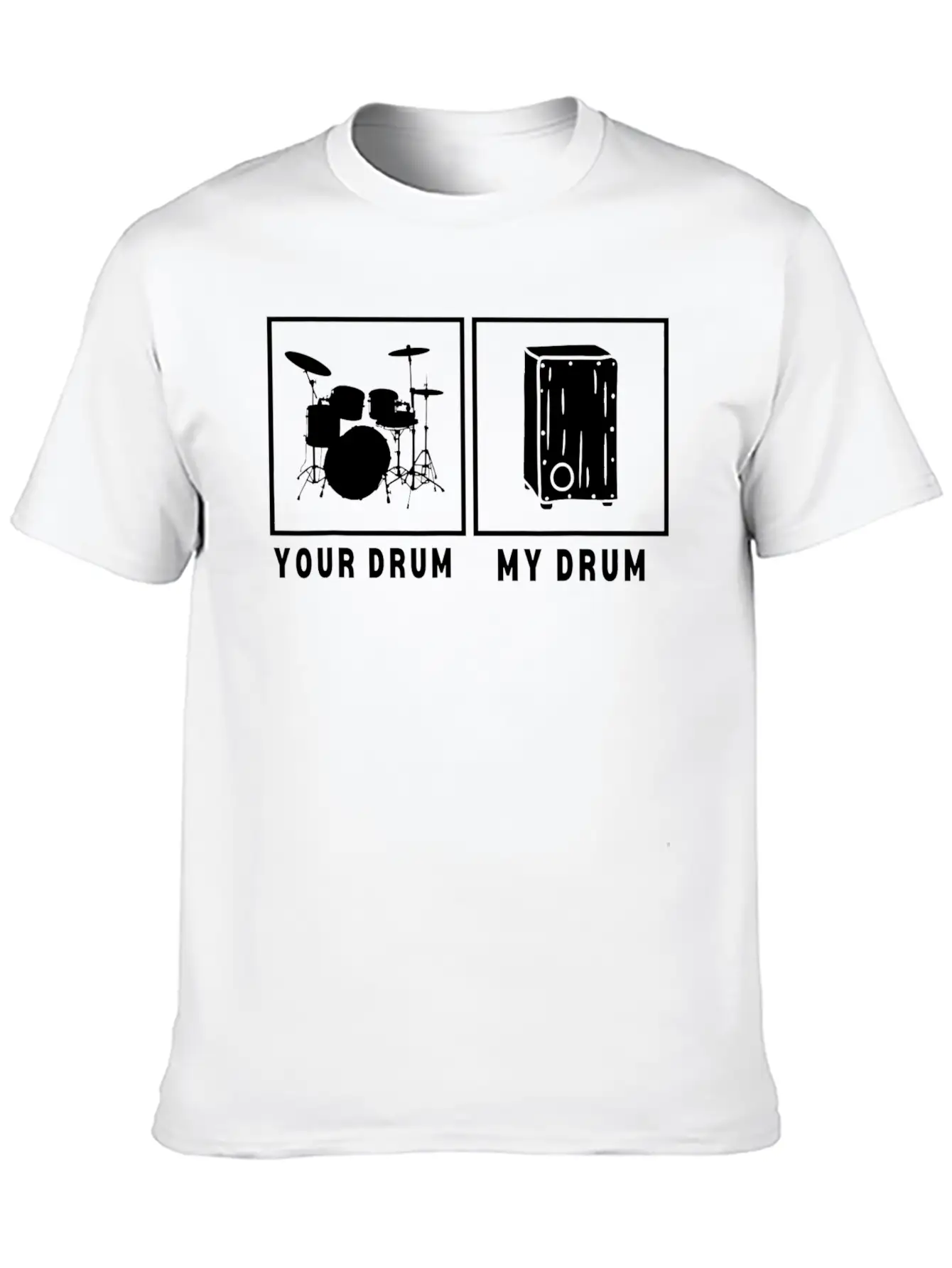 Cajon Box Drum Instrument Peruvian Cajon Basic Graphic T-Shirt – Daily Comfort In Soft Cotton