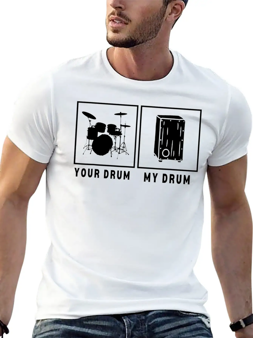 Cajon Box Drum Instrument Peruvian Cajon Basic Graphic T-Shirt – Daily Comfort In Soft Cotton