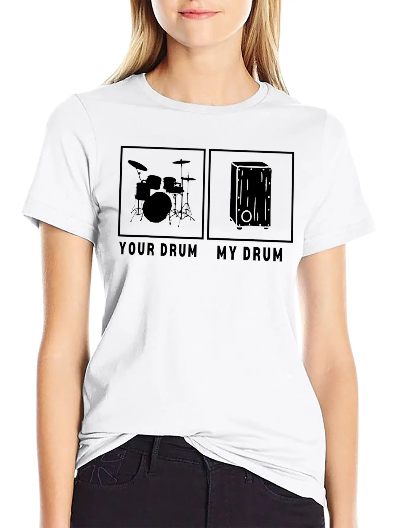 Cajon Box Drum Instrument Peruvian Cajon Basic Graphic T-Shirt – Daily Comfort In Soft Cotton