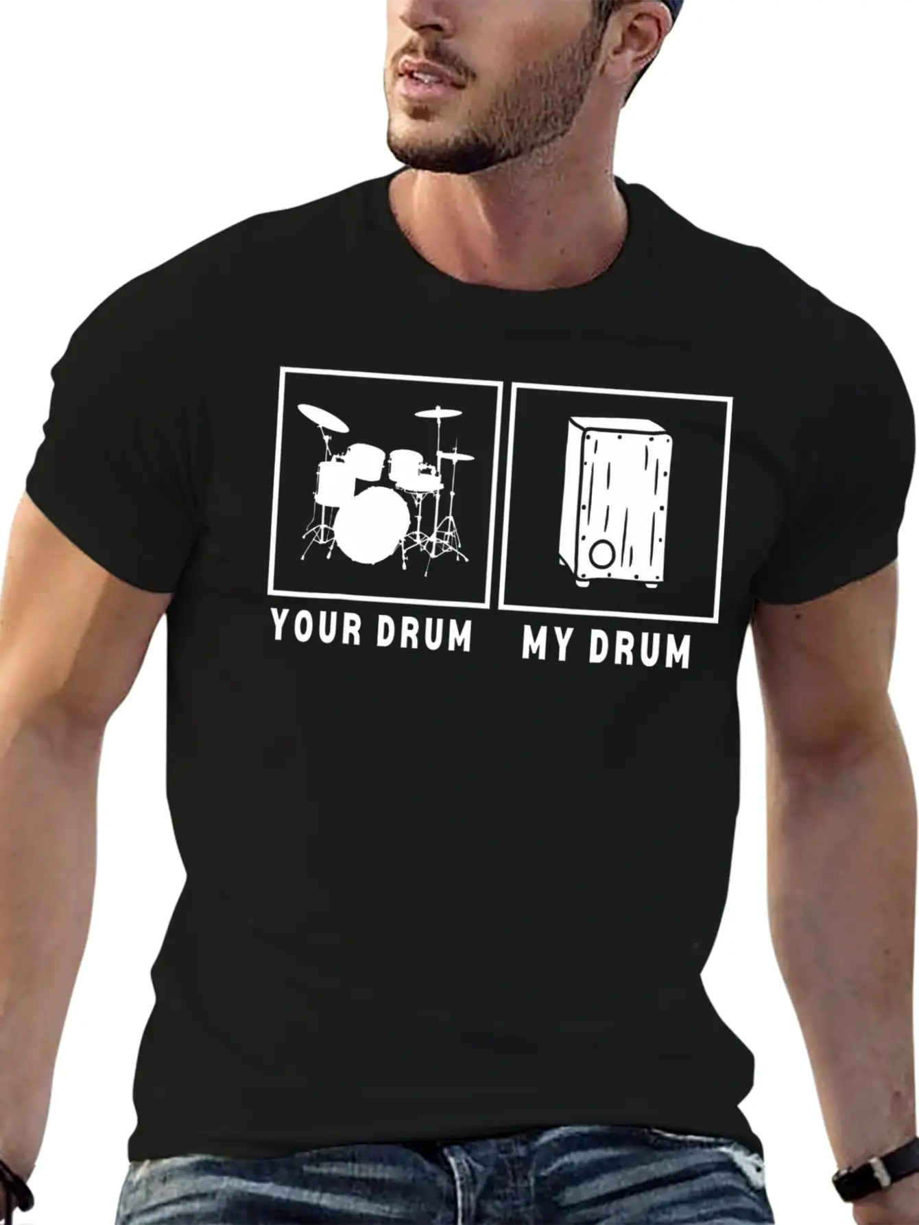 Cajon Box Drum Instrument Peruvian Cajon Basic Graphic T-Shirt – Daily Comfort In Soft Cotton