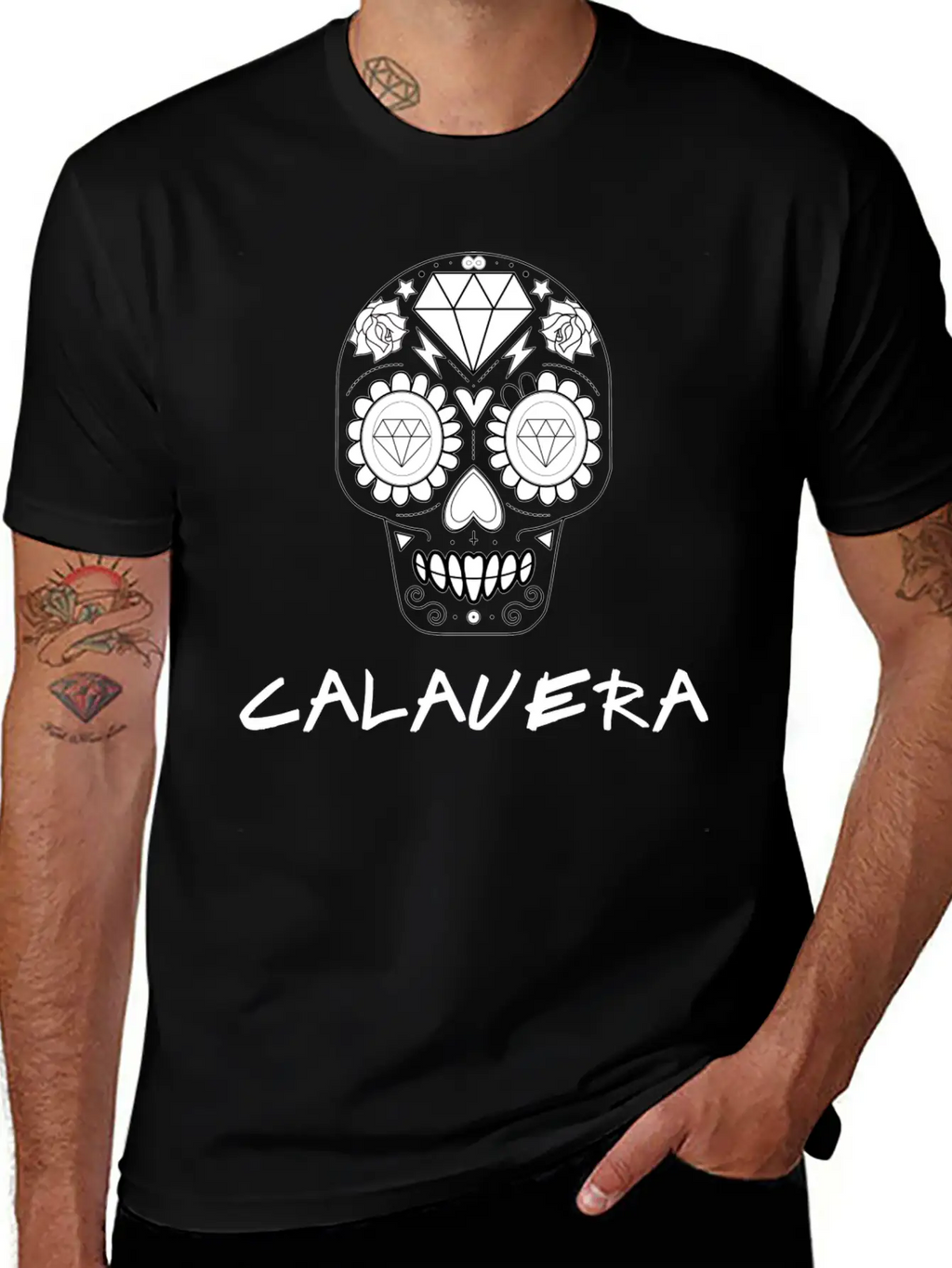 Calavera White Timeless Short Sleeve Tee – Comfy And Minimalist Design