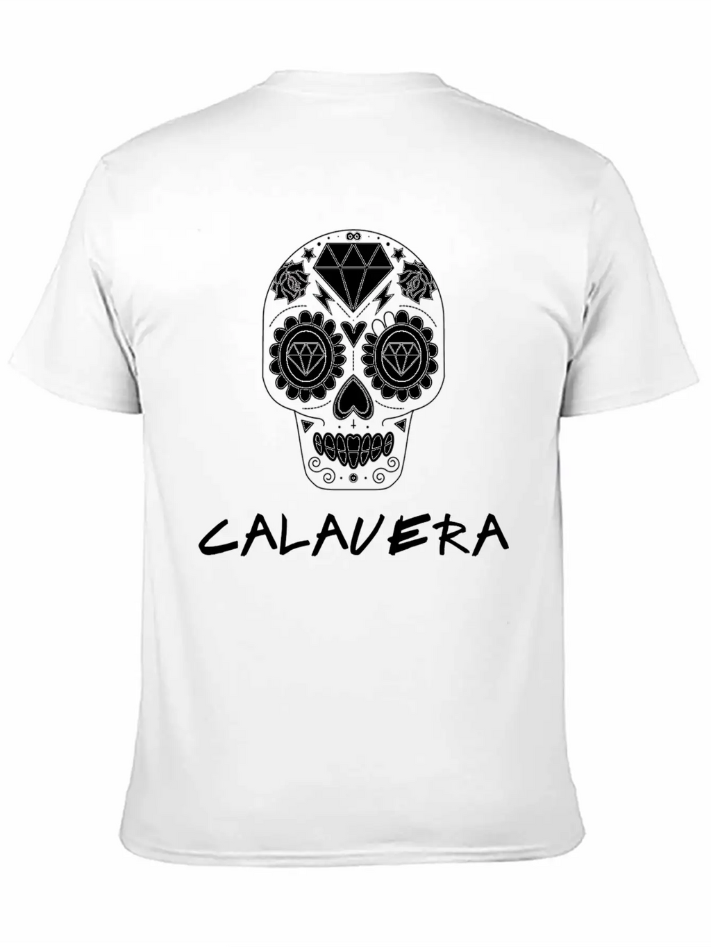 Calavera White Timeless Short Sleeve Tee – Comfy And Minimalist Design