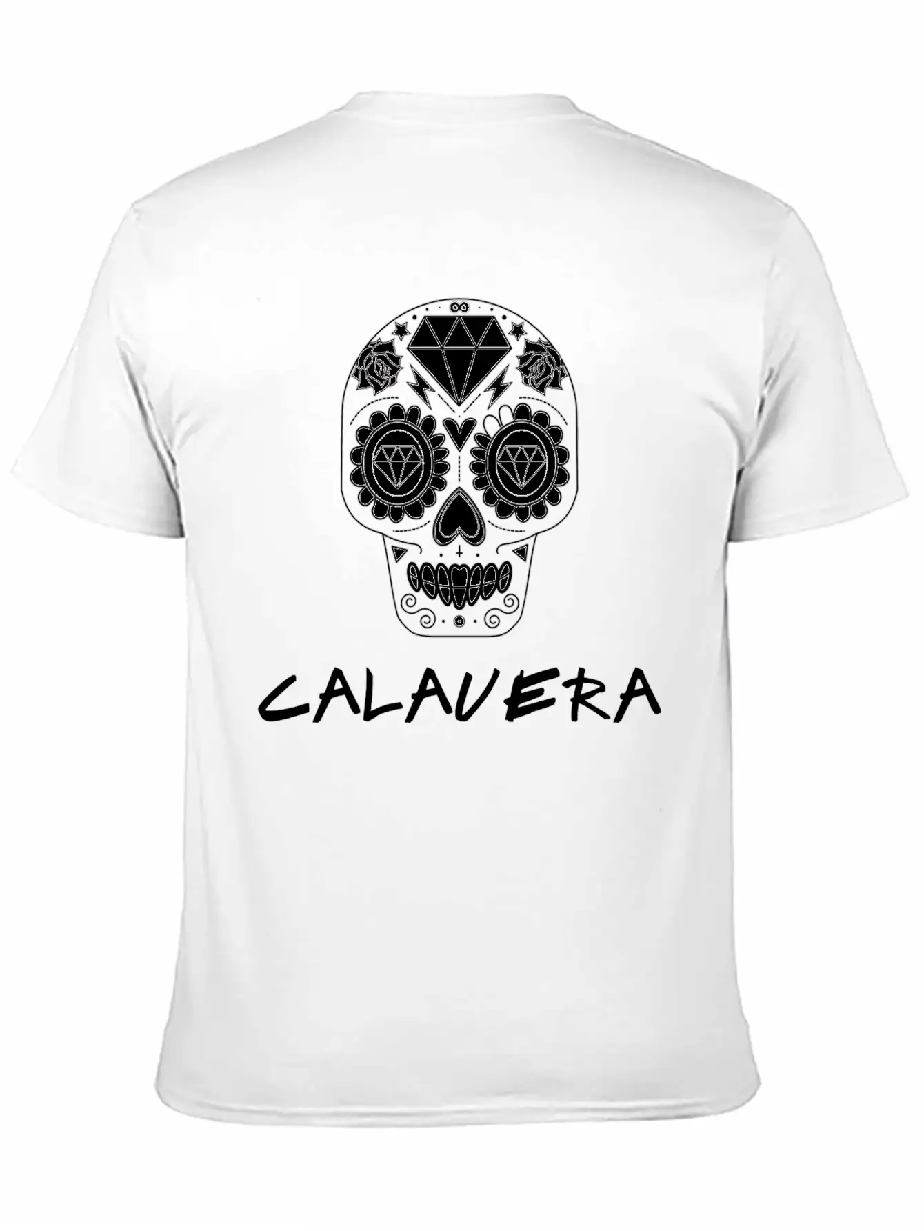 Calavera White Timeless Short Sleeve Tee – Comfy And Minimalist Design