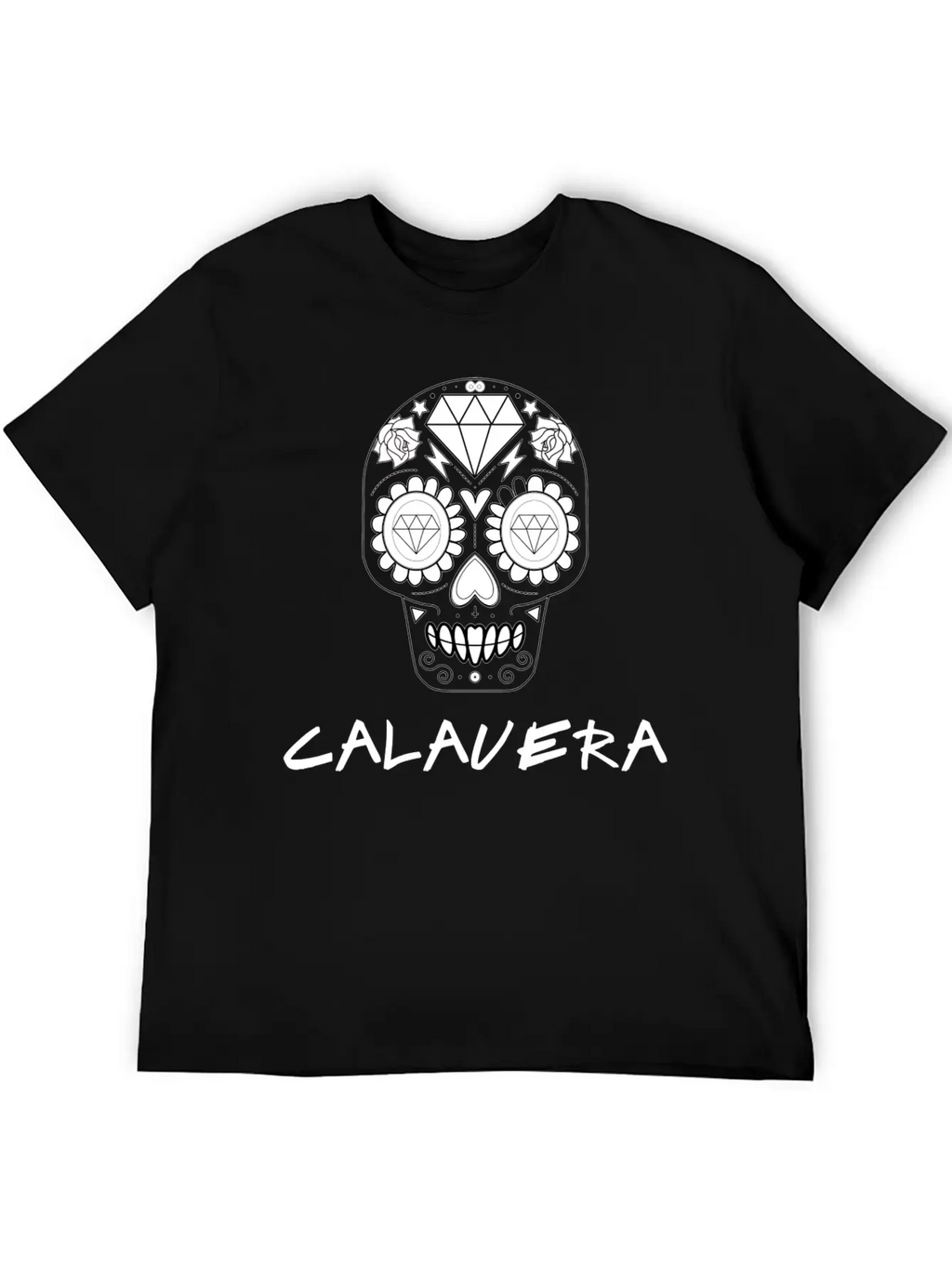 Calavera White Timeless Short Sleeve Tee – Comfy And Minimalist Design