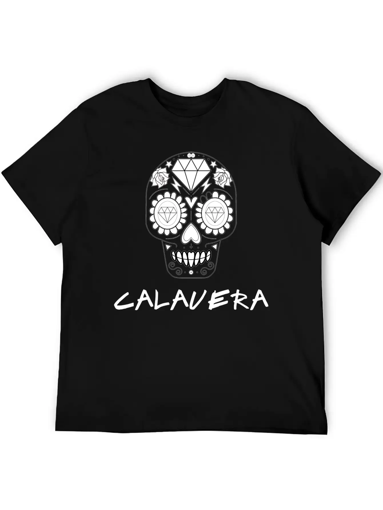 Calavera White Timeless Short Sleeve Tee – Comfy And Minimalist Design