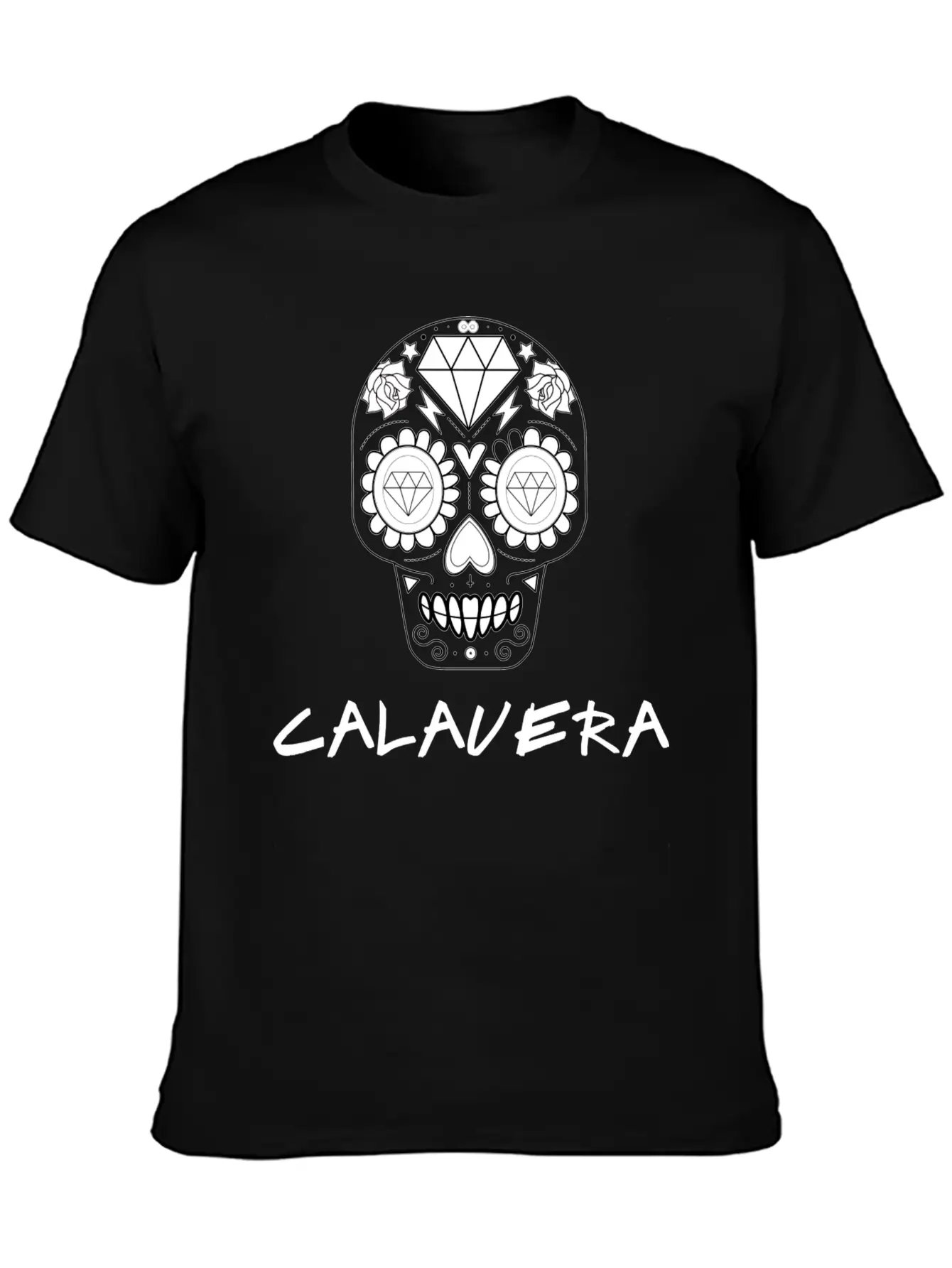 Calavera White Timeless Short Sleeve Tee – Comfy And Minimalist Design