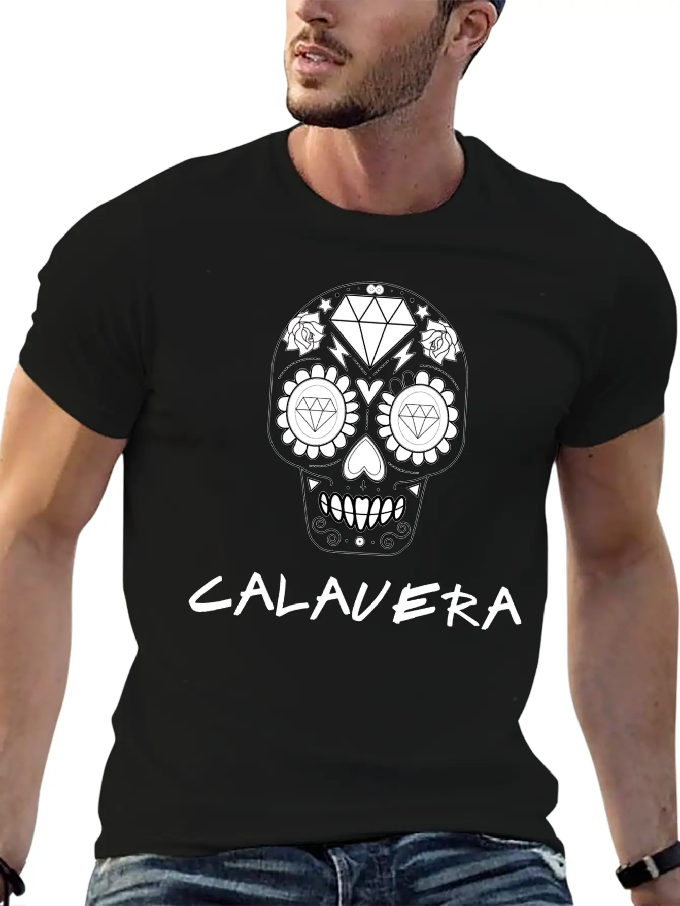 Calavera White Timeless Short Sleeve Tee – Comfy And Minimalist Design