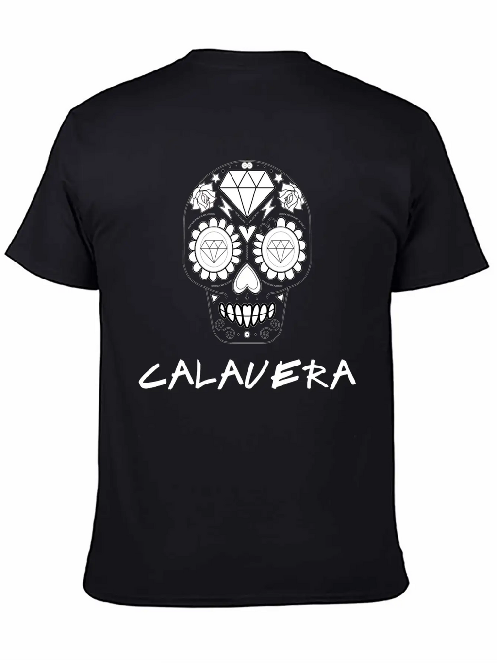 Calavera White Timeless Short Sleeve Tee – Comfy And Minimalist Design