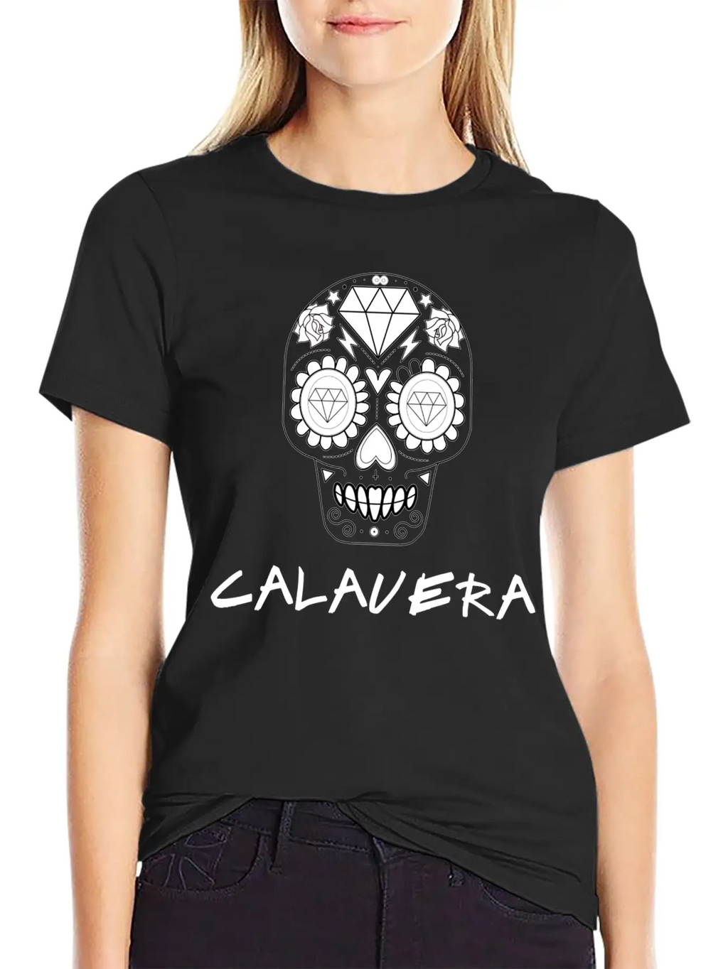 Calavera White Timeless Short Sleeve Tee – Comfy And Minimalist Design