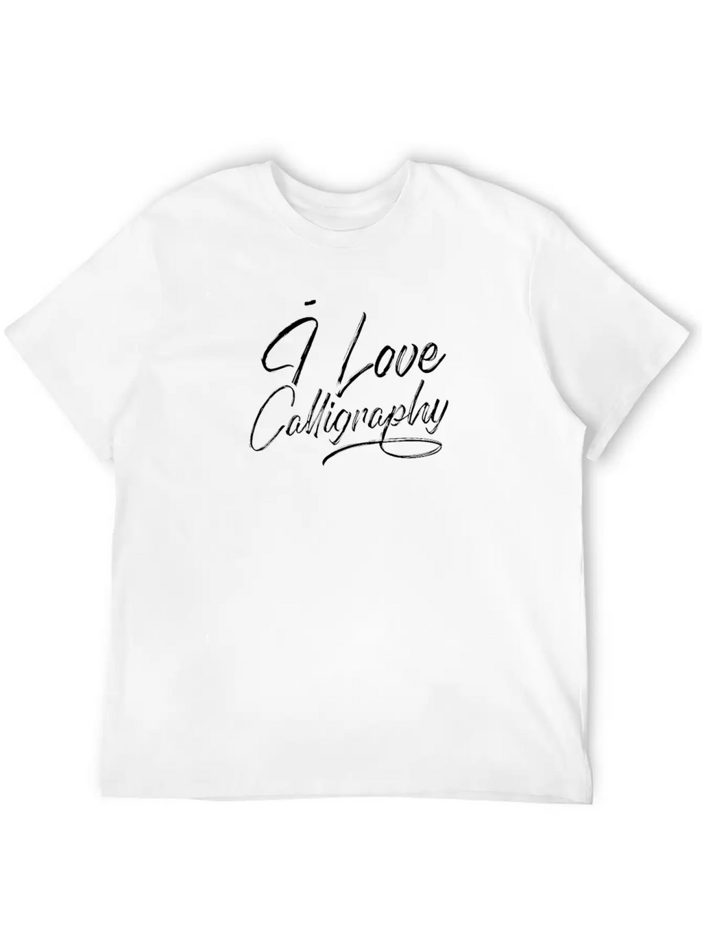Calligraph Text Handwriting Calligraphy Typography Breathable Graphic T-Shirt – Perfect For Casual Days