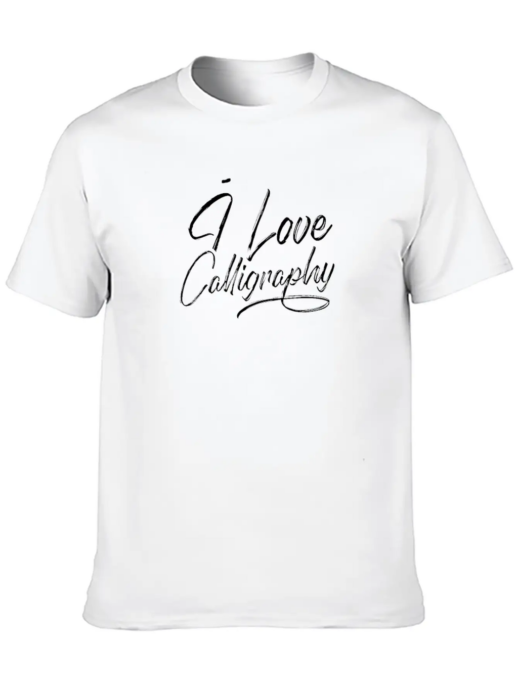 Calligraph Text Handwriting Calligraphy Typography Breathable Graphic T-Shirt – Perfect For Casual Days