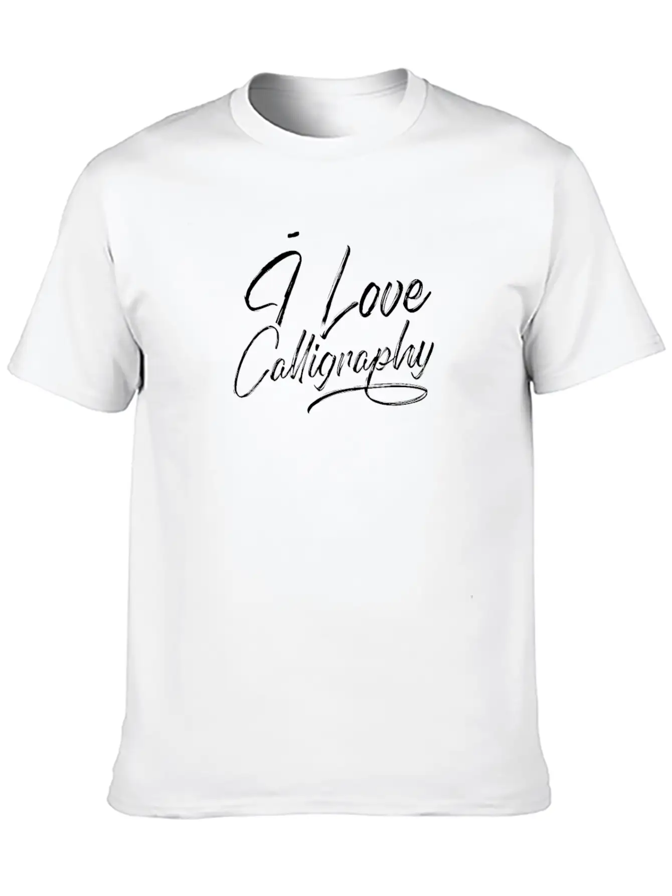 Calligraph Text Handwriting Calligraphy Typography Breathable Graphic T-Shirt – Perfect For Casual Days