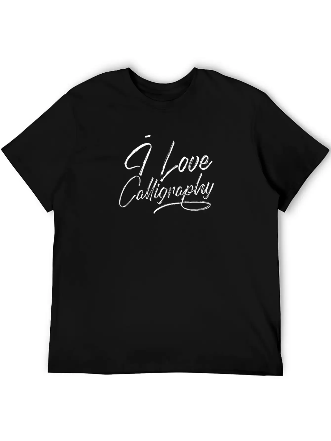 Calligraph Text Handwriting Calligraphy Typography Breathable Graphic T-Shirt – Perfect For Casual Days