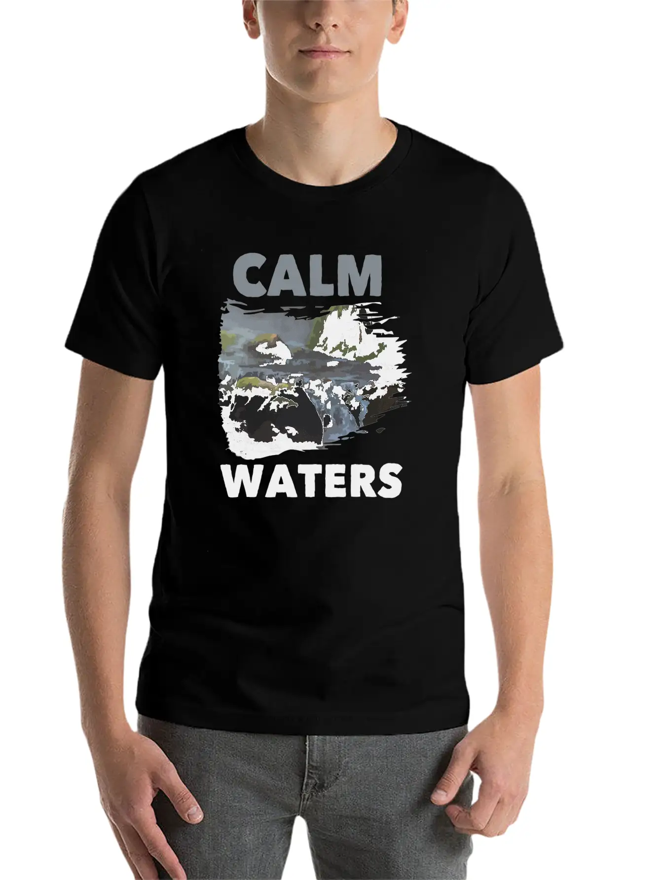 Calm Waters Essential Cotton Tee For Daily Outfits – Unisex Style