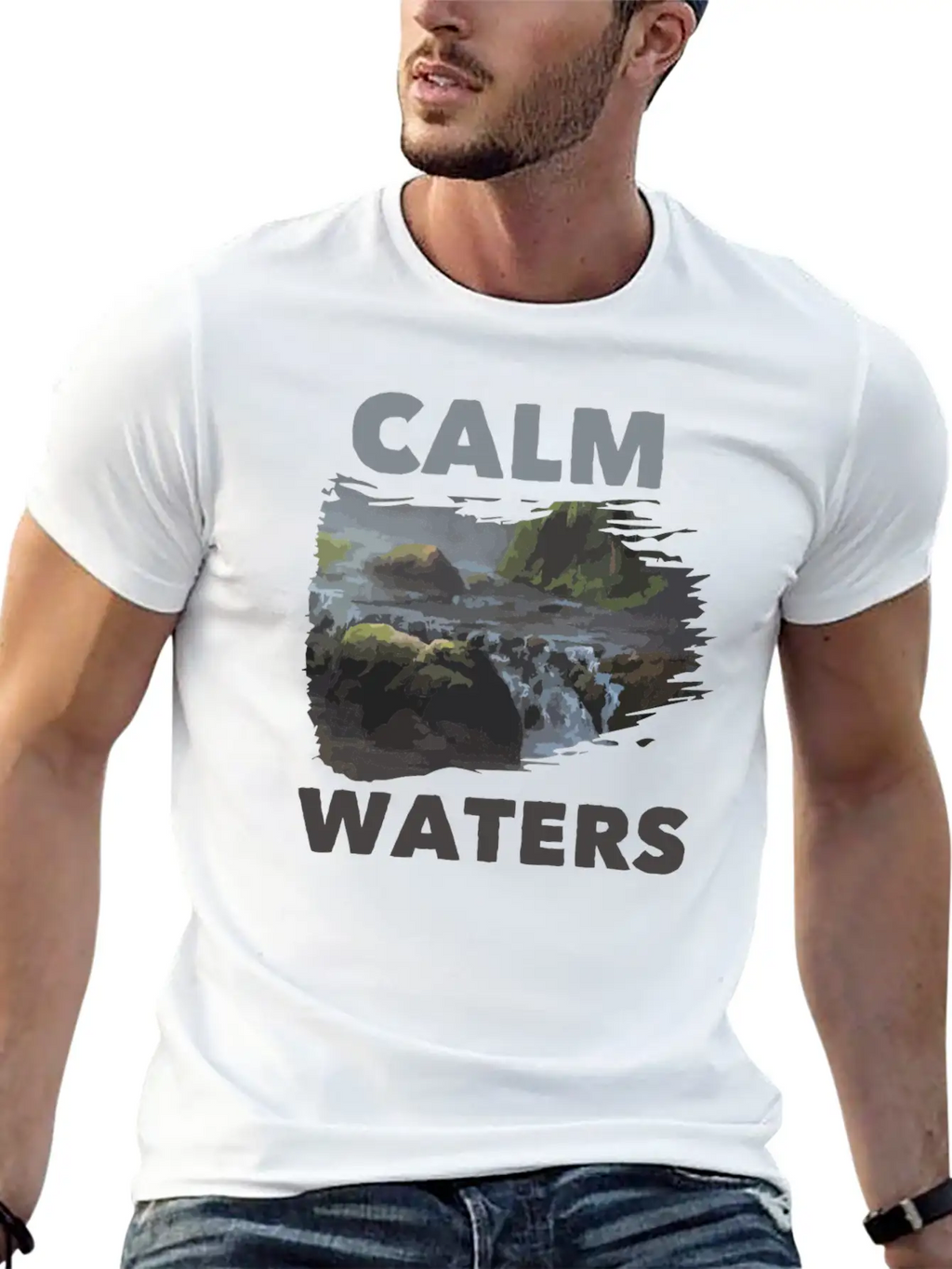 Calm Waters Essential Cotton Tee For Daily Outfits – Unisex Style