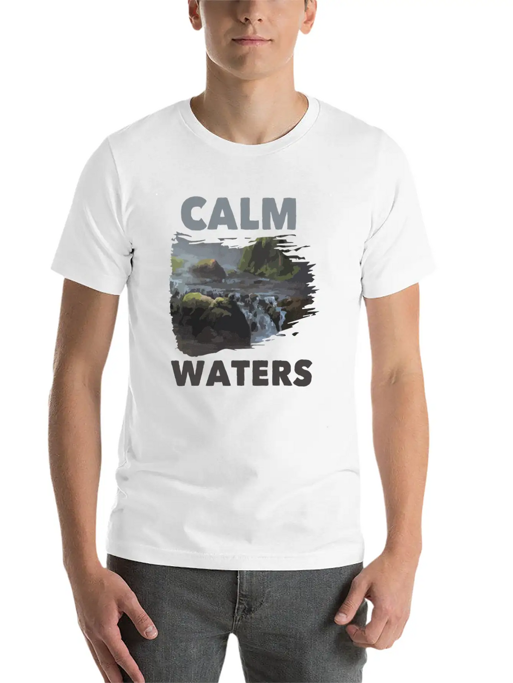 Calm Waters Essential Cotton Tee For Daily Outfits – Unisex Style