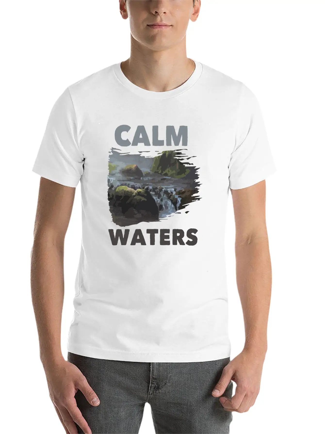 Calm Waters Essential Cotton Tee For Daily Outfits – Unisex Style
