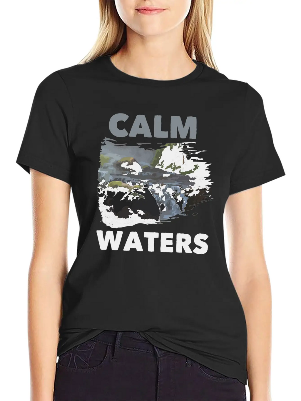 Calm Waters Essential Cotton Tee For Daily Outfits – Unisex Style