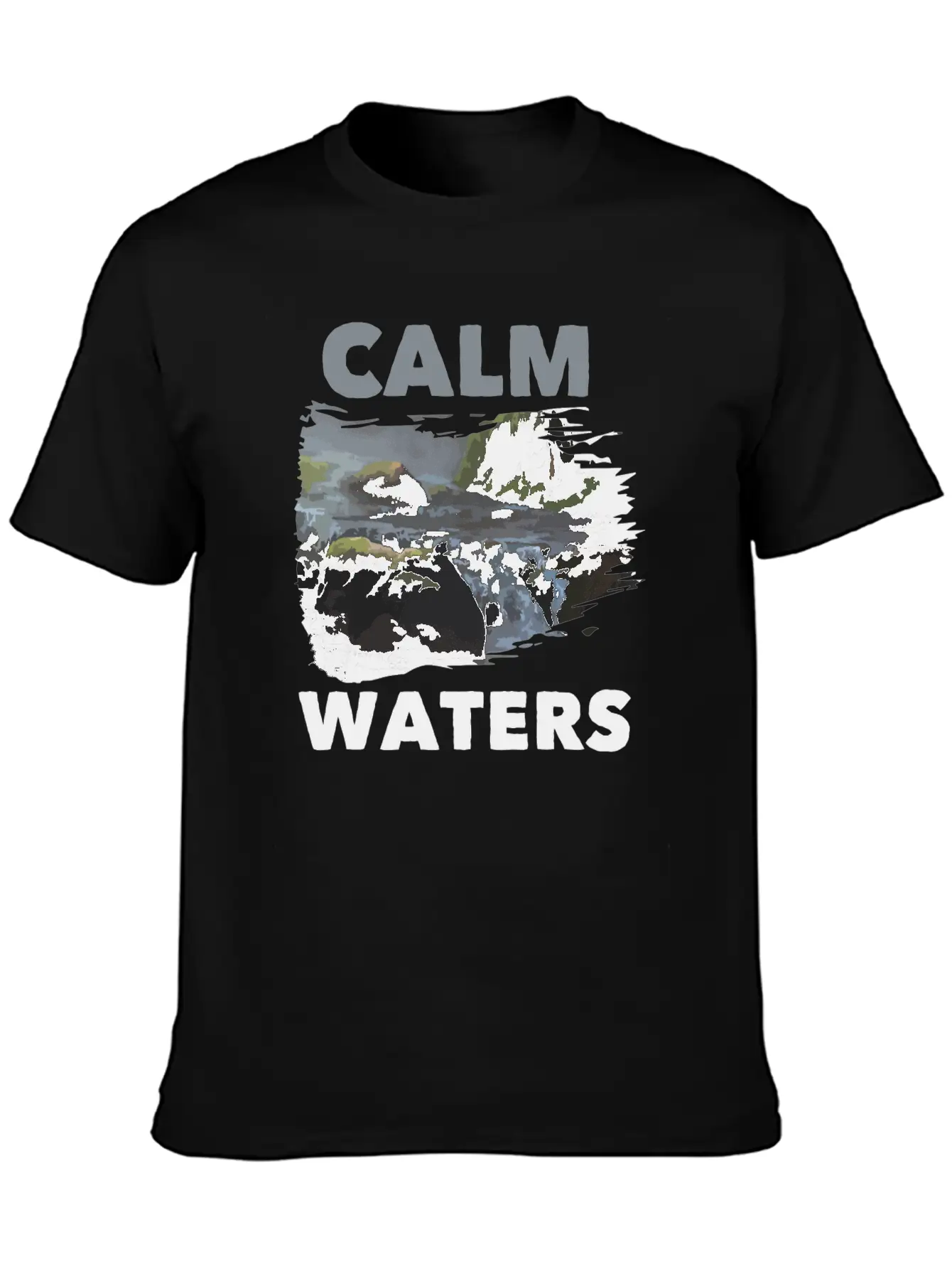 Calm Waters Essential Cotton Tee For Daily Outfits – Unisex Style