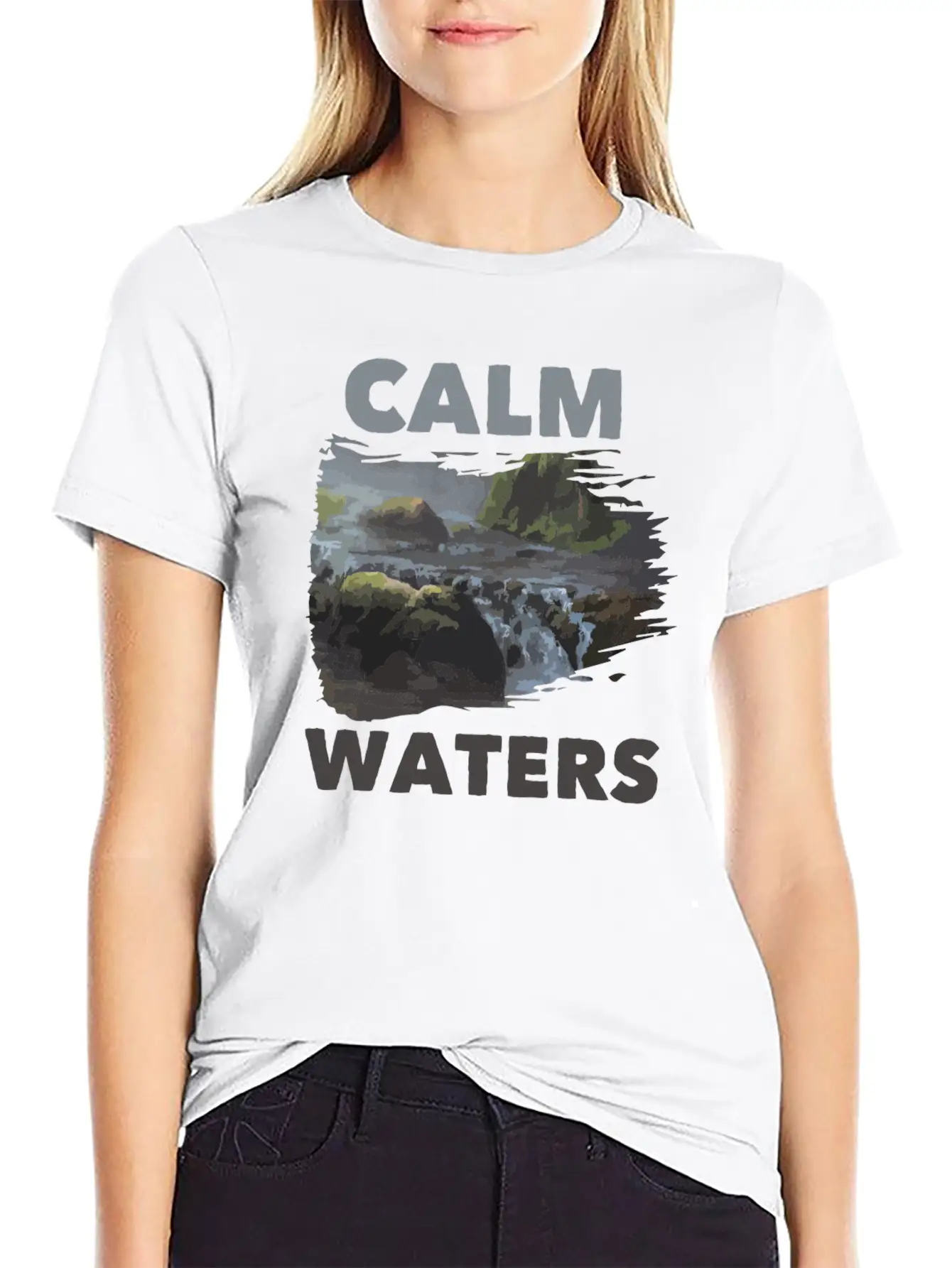 Calm Waters Essential Cotton Tee For Daily Outfits – Unisex Style