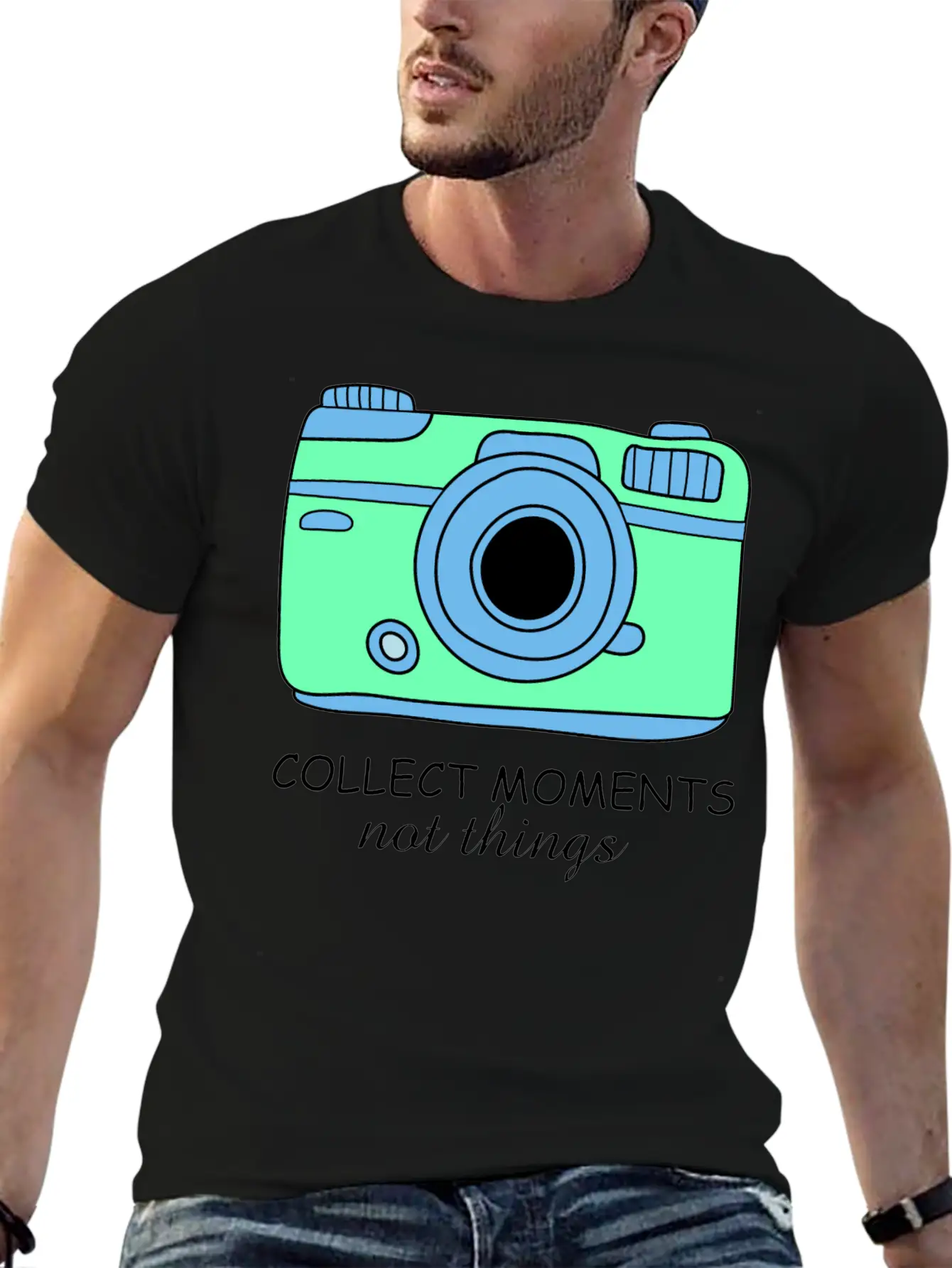 Camera Moments Breathable Graphic T-Shirt – Perfect For Casual Days