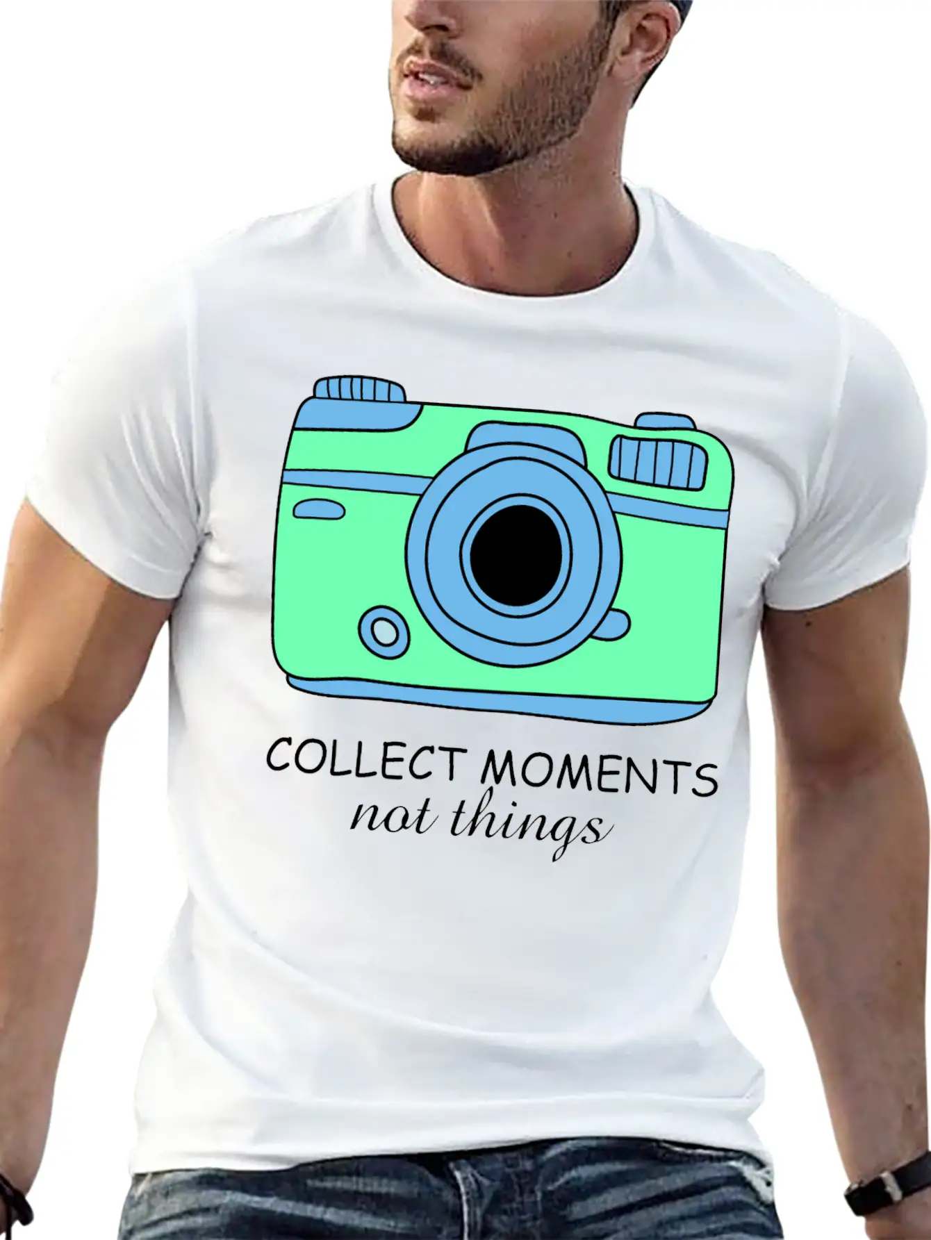Camera Moments Breathable Graphic T-Shirt – Perfect For Casual Days