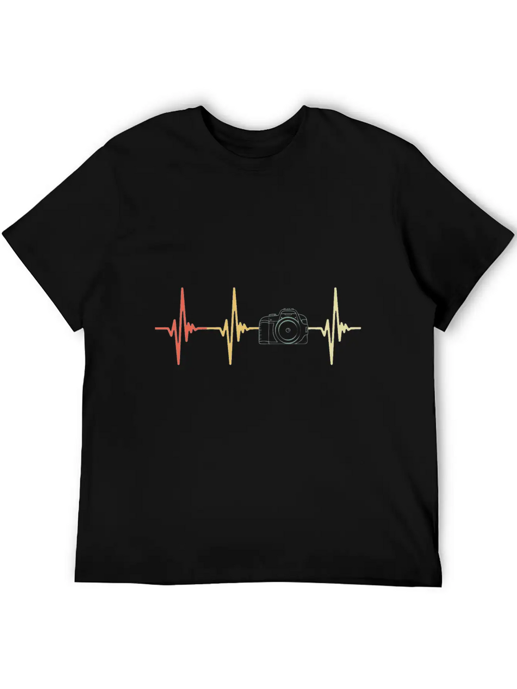 Camera Photography Heartbeat, Photographer Gift, Basic Graphic T-Shirt – Daily Comfort In Soft Cotton