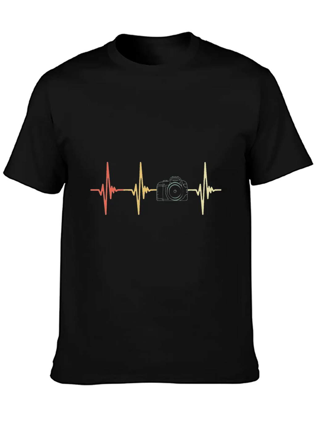 Camera Photography Heartbeat, Photographer Gift, Basic Graphic T-Shirt – Daily Comfort In Soft Cotton