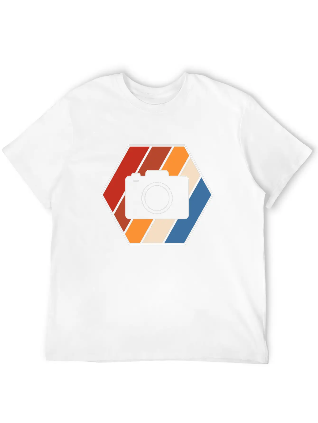 Camera Retro Breathable Soft Cotton T-Shirt – Timeless Casual Look