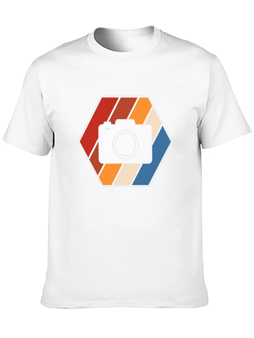 Camera Retro Breathable Soft Cotton T-Shirt – Timeless Casual Look