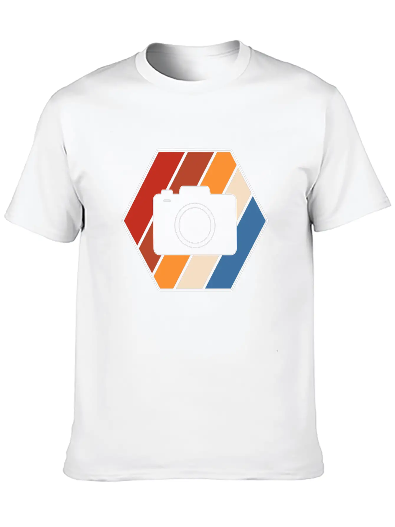 Camera Retro Breathable Soft Cotton T-Shirt – Timeless Casual Look