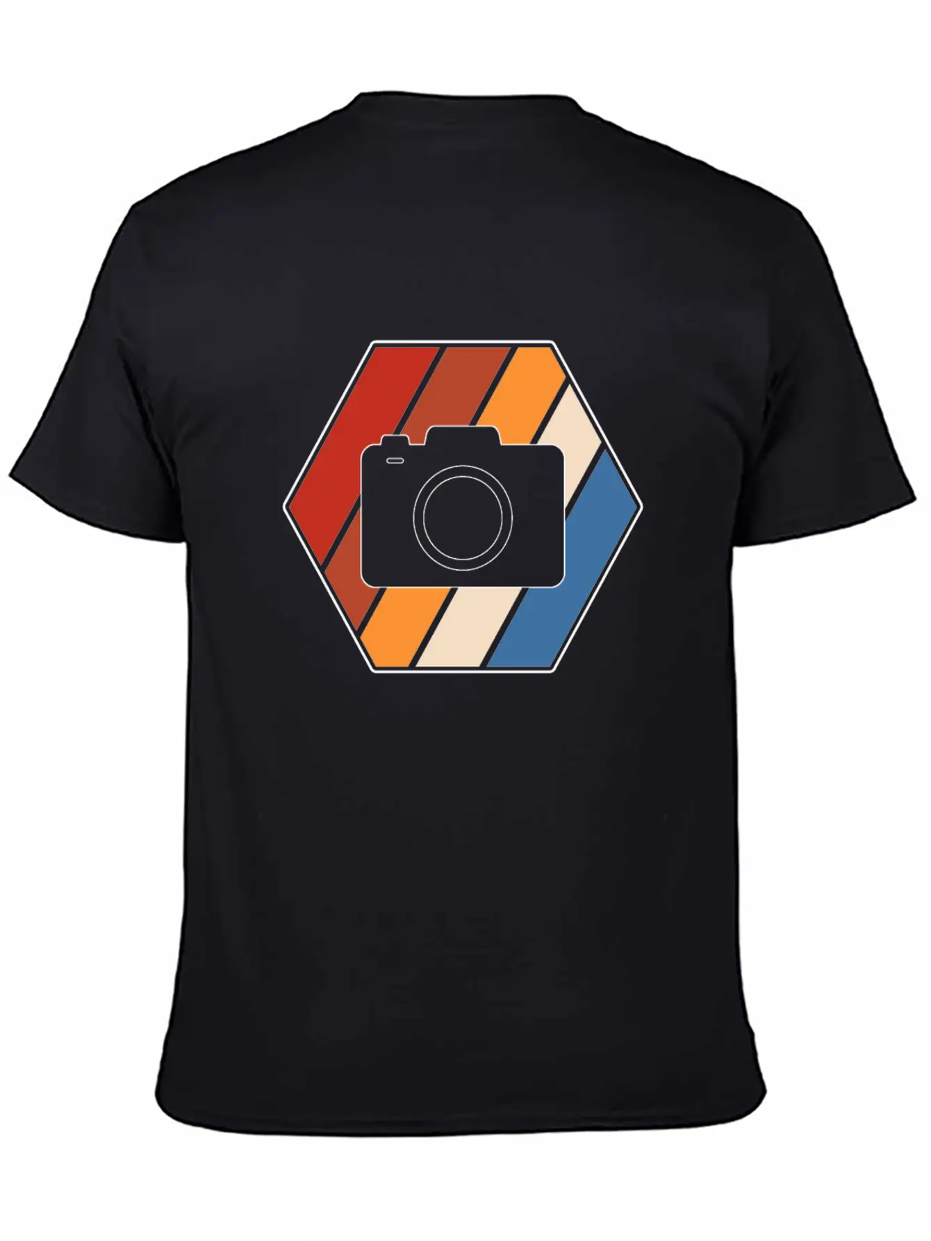 Camera Retro Breathable Soft Cotton T-Shirt – Timeless Casual Look