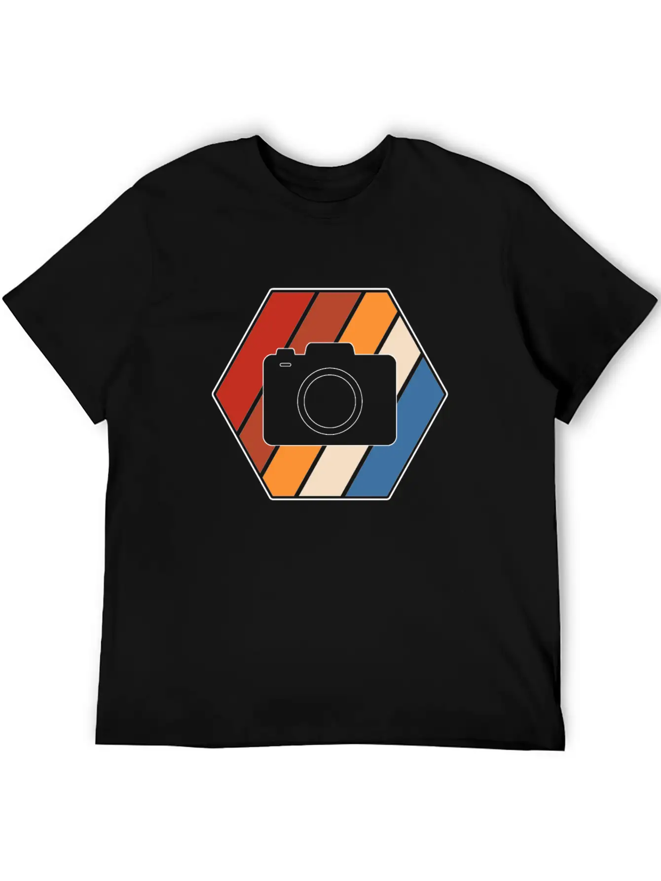 Camera Retro Breathable Soft Cotton T-Shirt – Timeless Casual Look