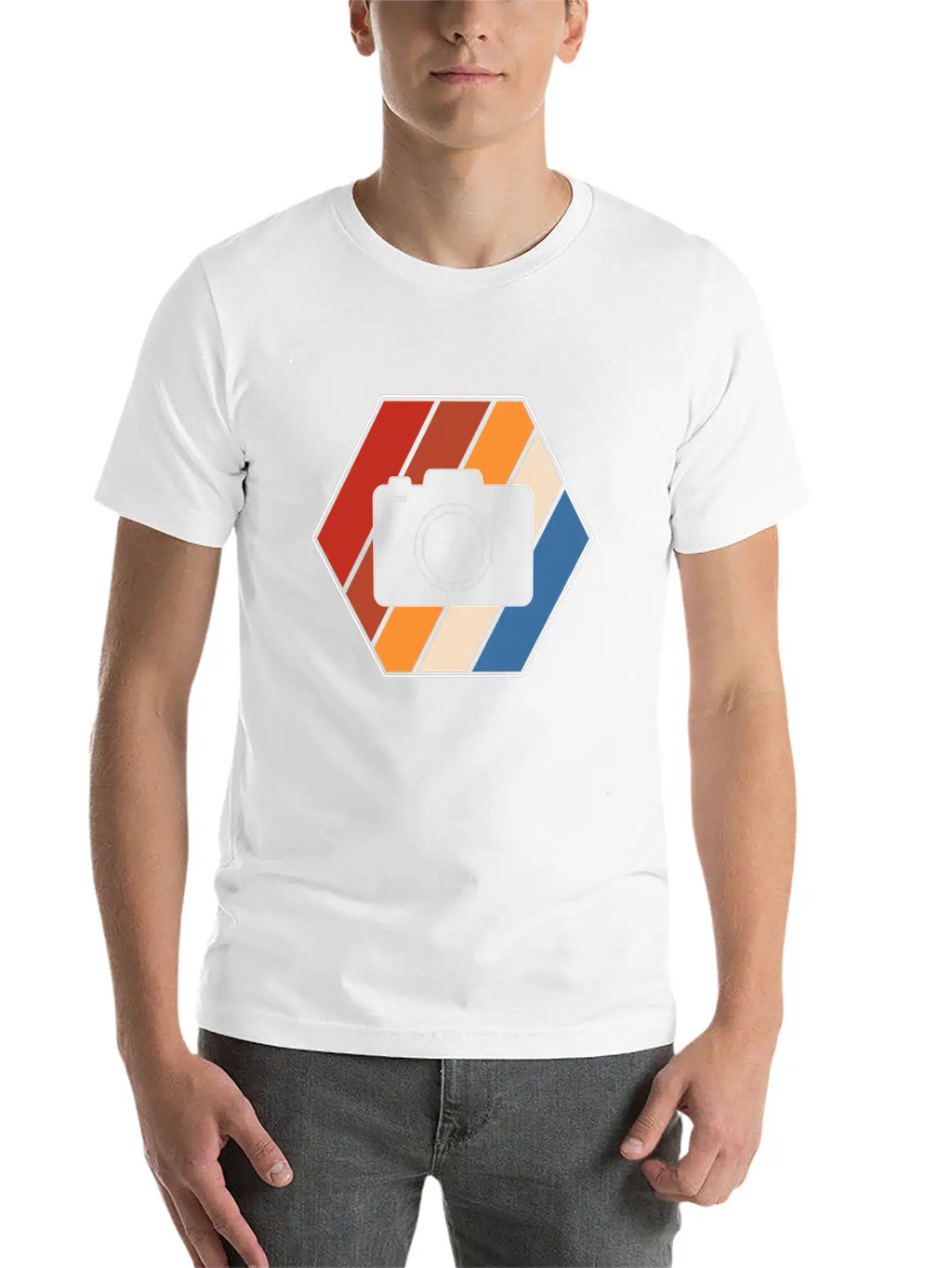 Camera Retro Breathable Soft Cotton T-Shirt – Timeless Casual Look