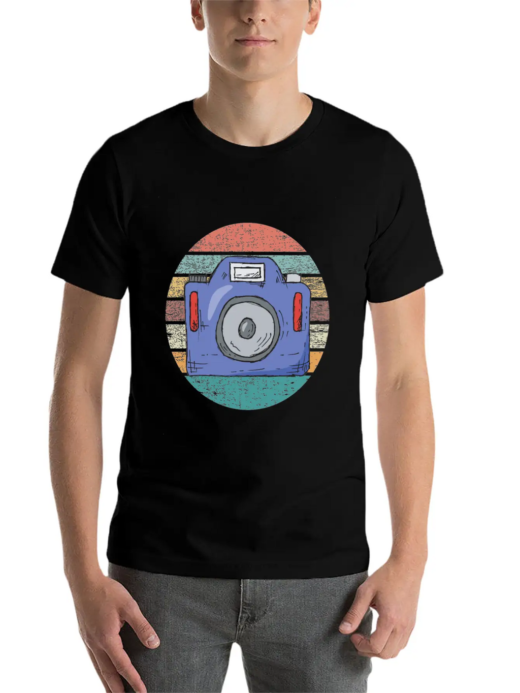 Camera Retro Vintage- Photographer Breathable Soft Cotton T-Shirt – Timeless Casual Look