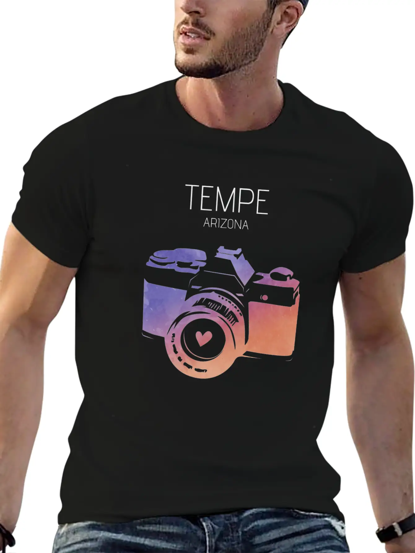 Camera Tempe Breathable Graphic T-Shirt – Perfect For Casual Days